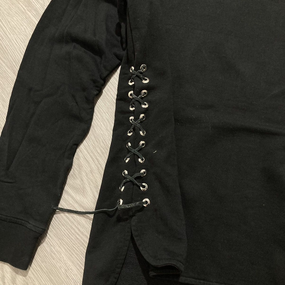 20471120 2000s Les Hommes Grunge Gothic Punk Style Fur Hoodie Black Size US L / EU 52-54 / 3 - 8 Thumbnail