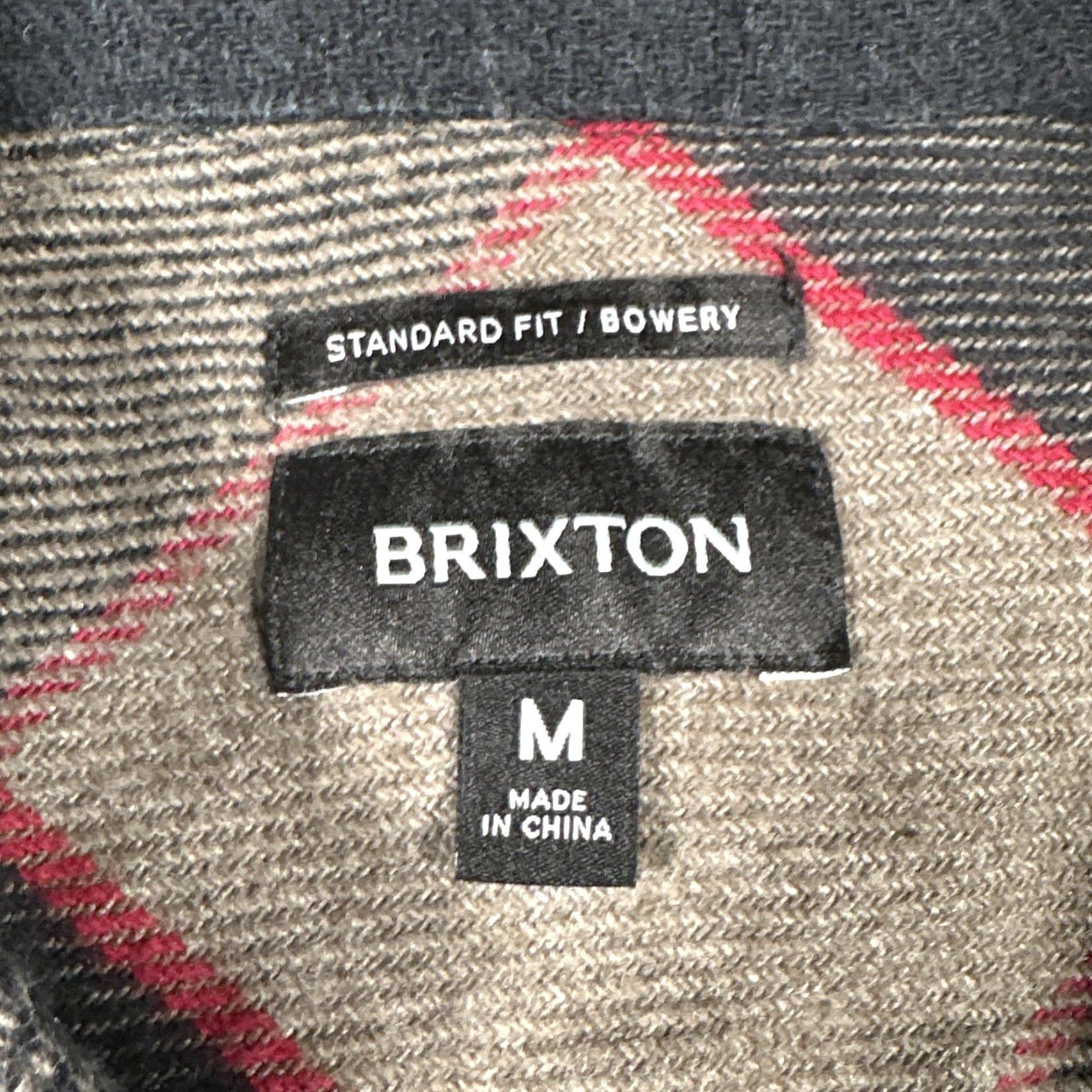 Brixton Brixton Bowery Shirt Mens M Black Tan Plaid Flannel Long Sleeve Button Up Size US M / EU 48-50 / 2 - 3 Thumbnail