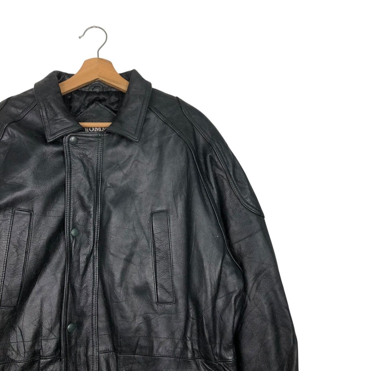 Japanese Brand 🔥VINTAGE BIKER LEATHE RJACKET BLANKET D’HOMME A HOMME Size US M / EU 48-50 / 2 - 8 Thumbnail