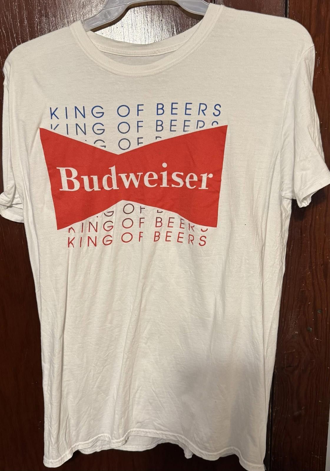 Budweiser Budweiser King of Beers White Vintage Tee Shirt Men Size XL Size ONE SIZE - 1 Thumbnail
