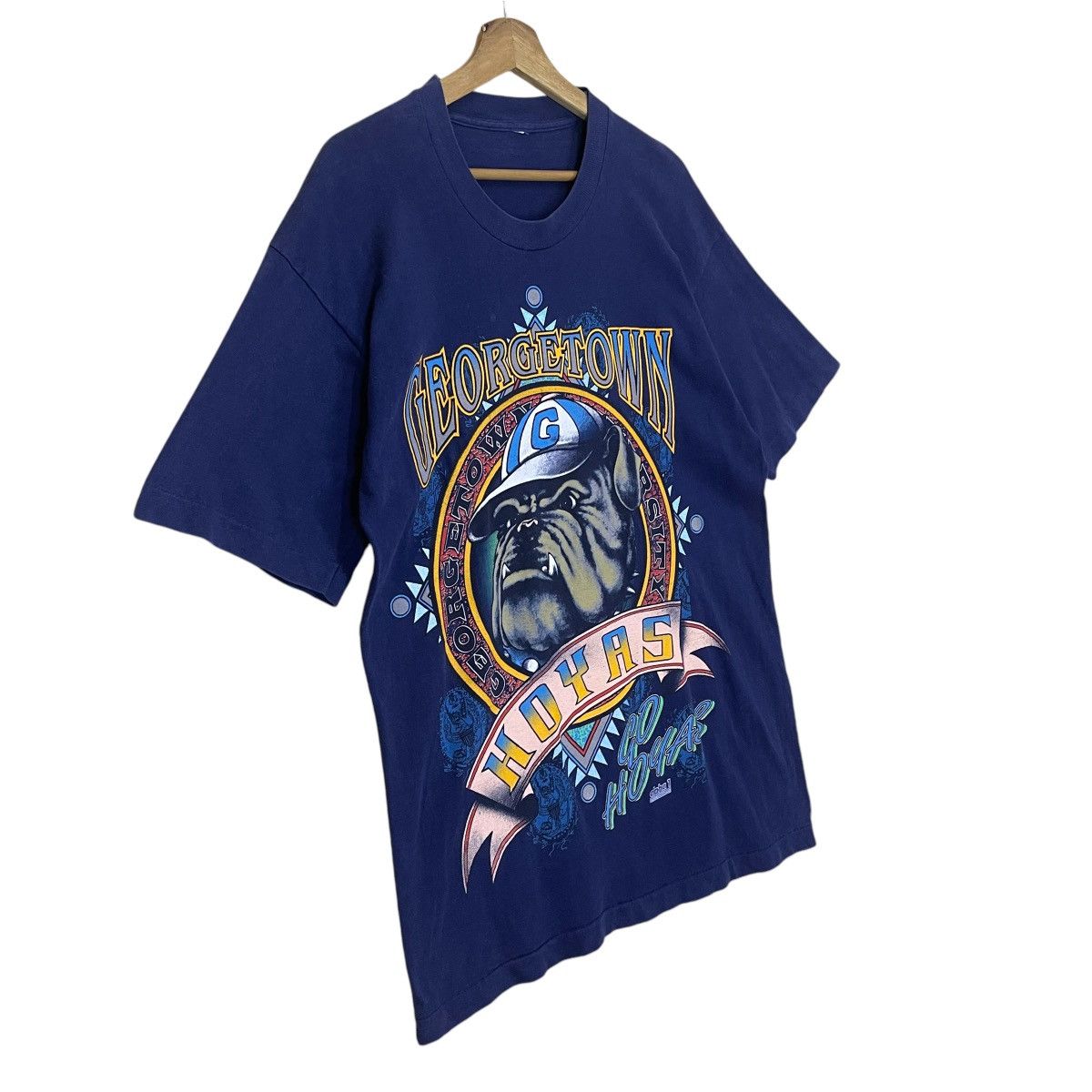 Vintage Vintage 90s Georgetown Hoyas University Tee Size US L / EU 52-54 / 3 - 2 Thumbnail