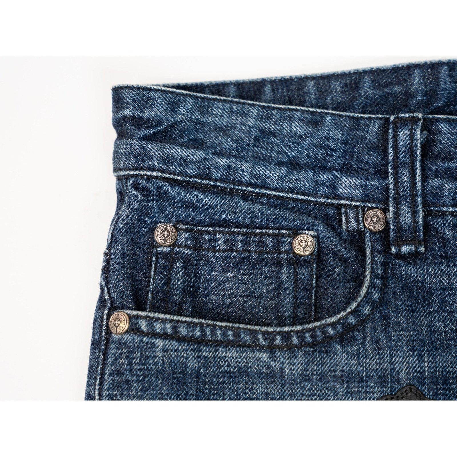 Chrome Hearts Denim Black Cross Patch Shorts Size US 28 / EU 44 - 7 Thumbnail