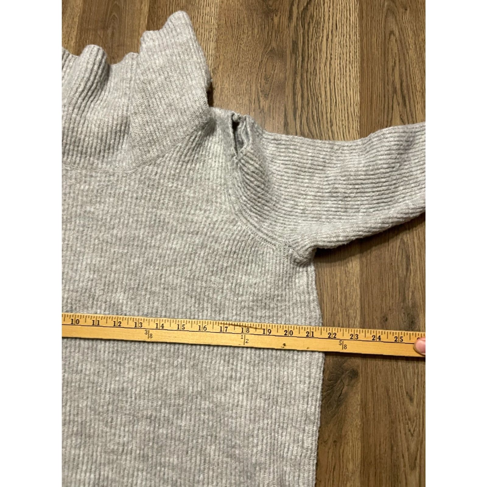 Vintage Lane Bryant Sweater Women 18/20 Gray Pullover Turtleneck Open Shoulder Knit Casual Fall Spring Summer Size XXL / US 16-18 / IT 52-54 - 5 Thumbnail