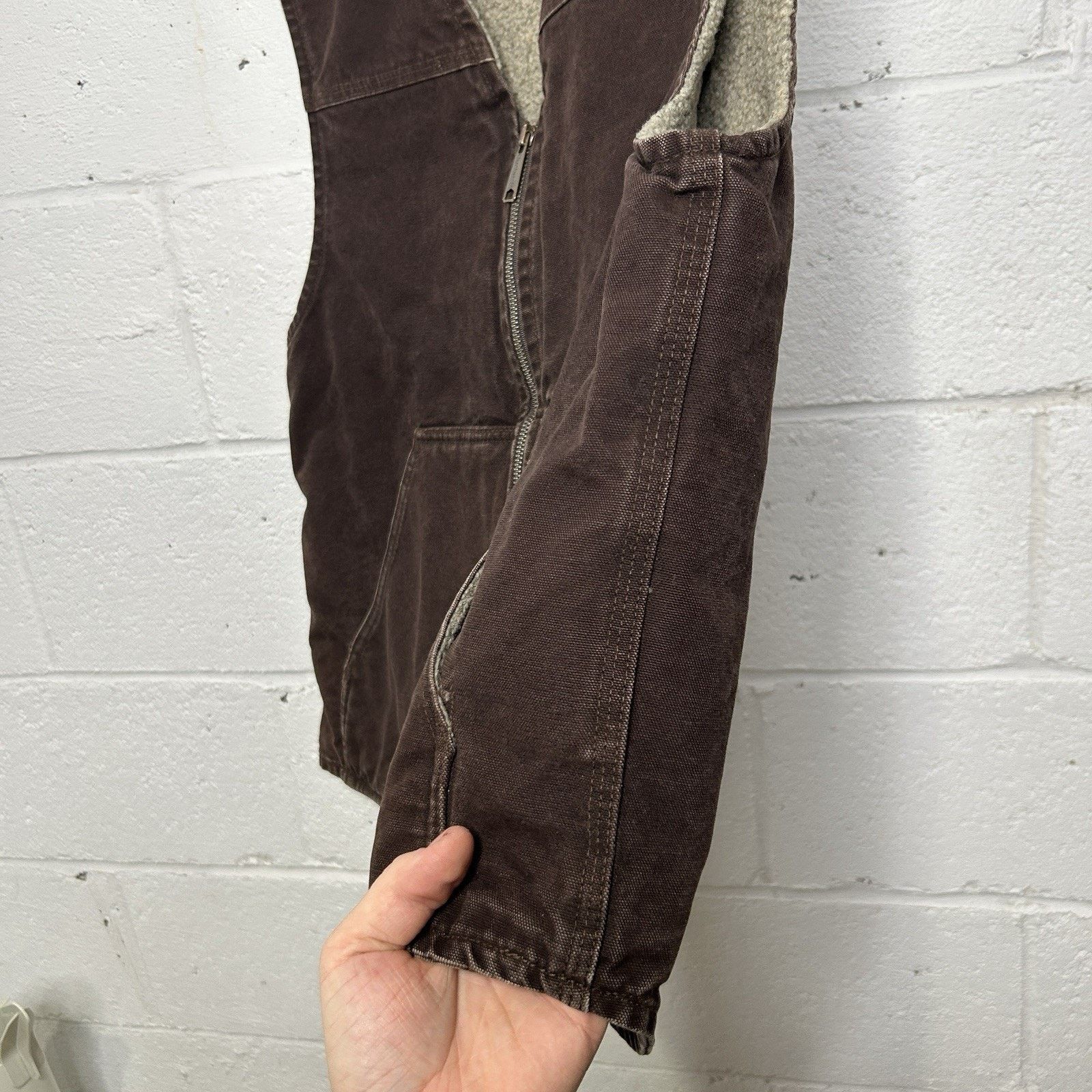 Vintage Carhartt Sherpa-Lined Rugged Vest “Dark Brown” V26