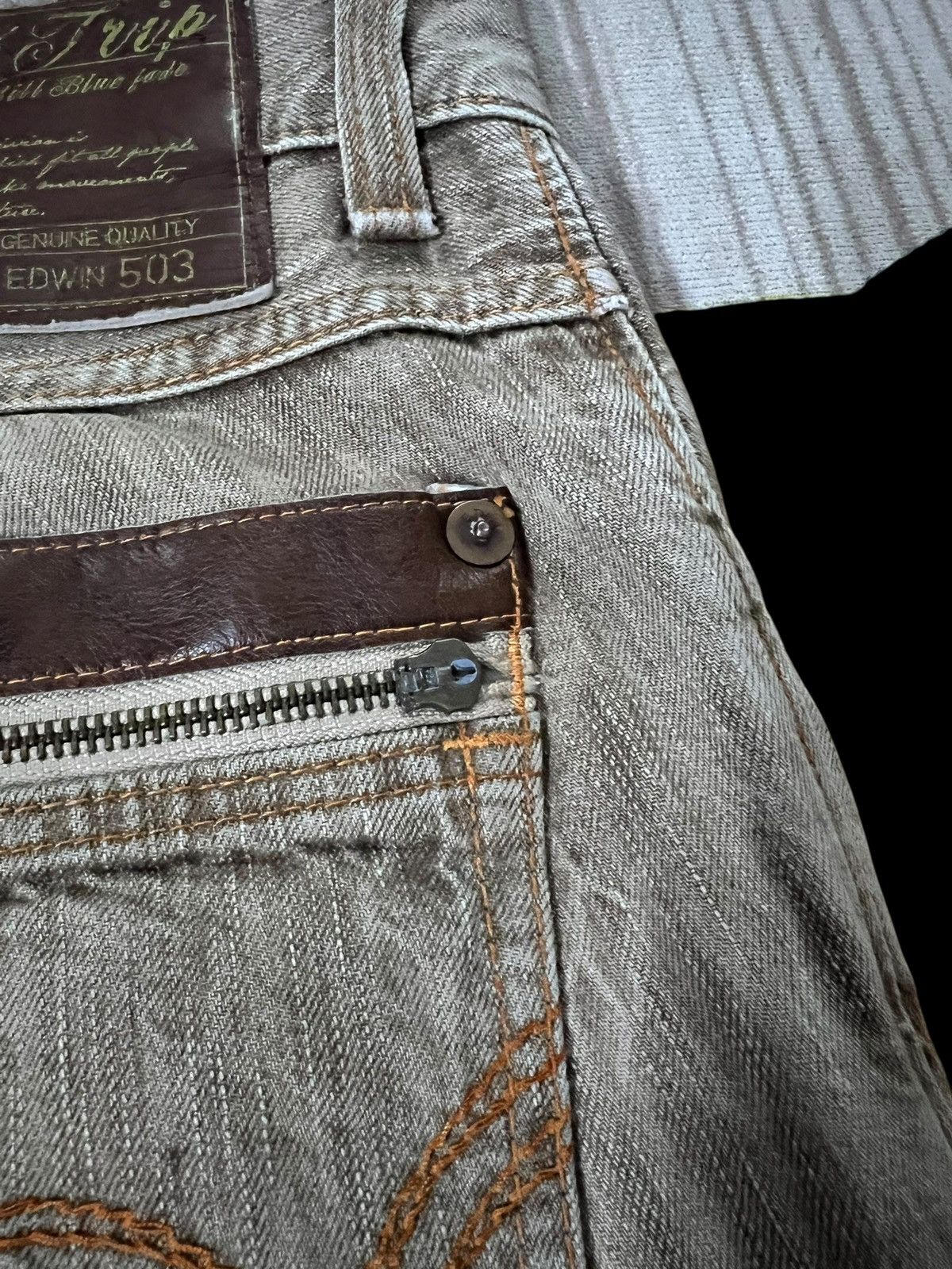 If Six Was Nine Vintage Edwin 503 Blue Trip Mud Wash Jean Size US 30 / EU 46 - 16 Thumbnail