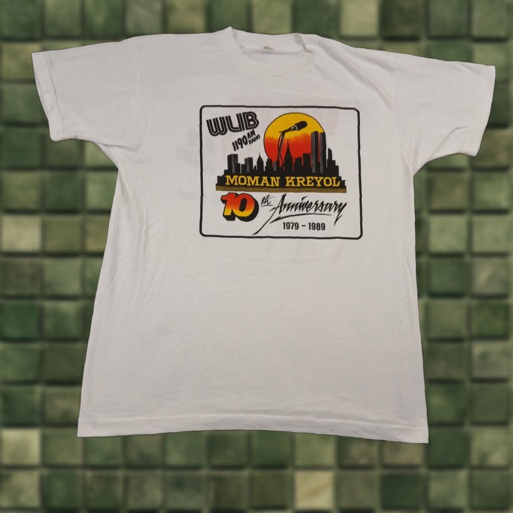 Fruit Of The Loom VINTAGE Stitch T Shirt Mens Large White Paper Thin Screen Stars Shirt 80s USA 1980s Size US L / EU 52-54 / 3 - 1 Thumbnail