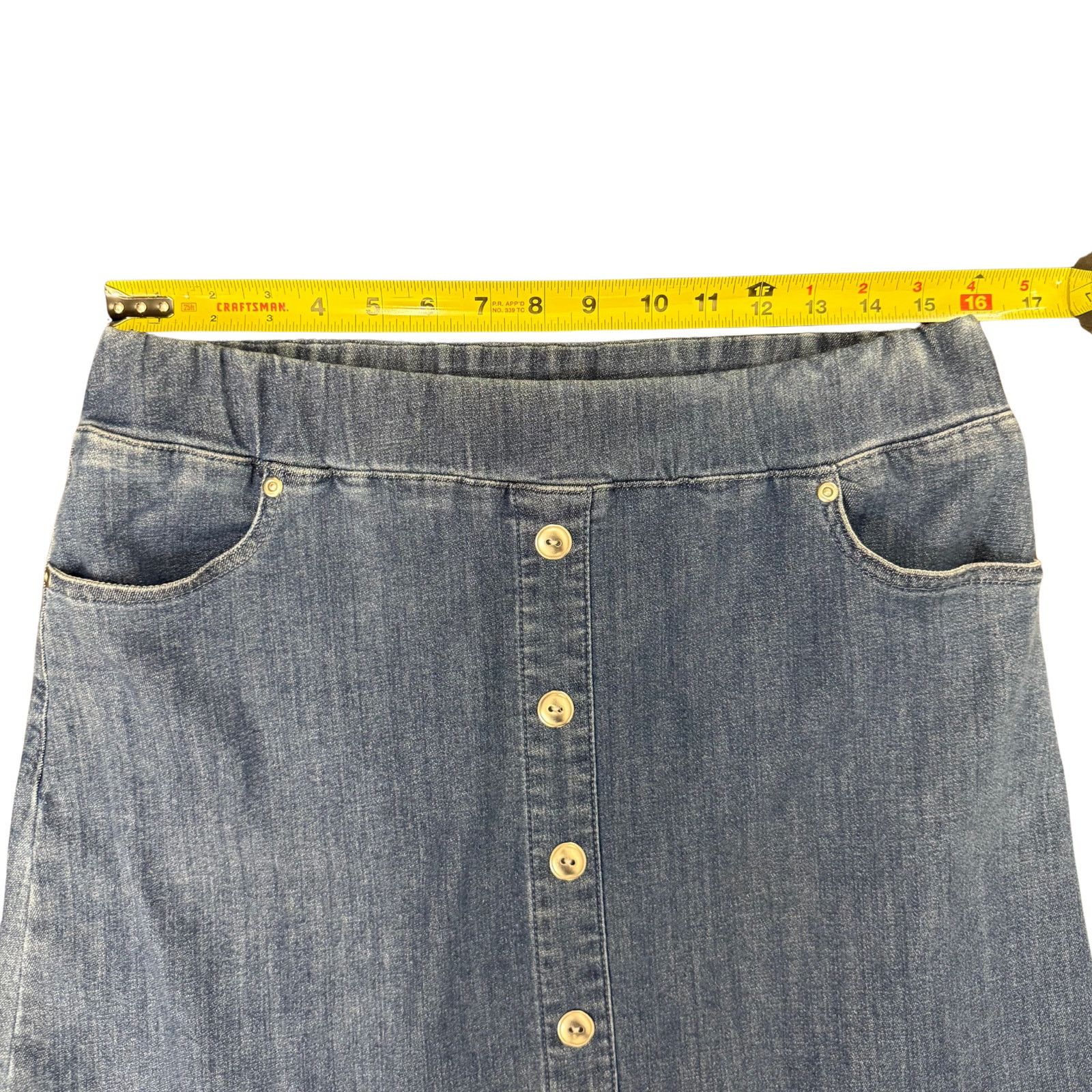 Vintage Vintage Denim Midi Skirt | Appleseed's Petites Size 32" / US 10 / IT 46 - 4 Thumbnail