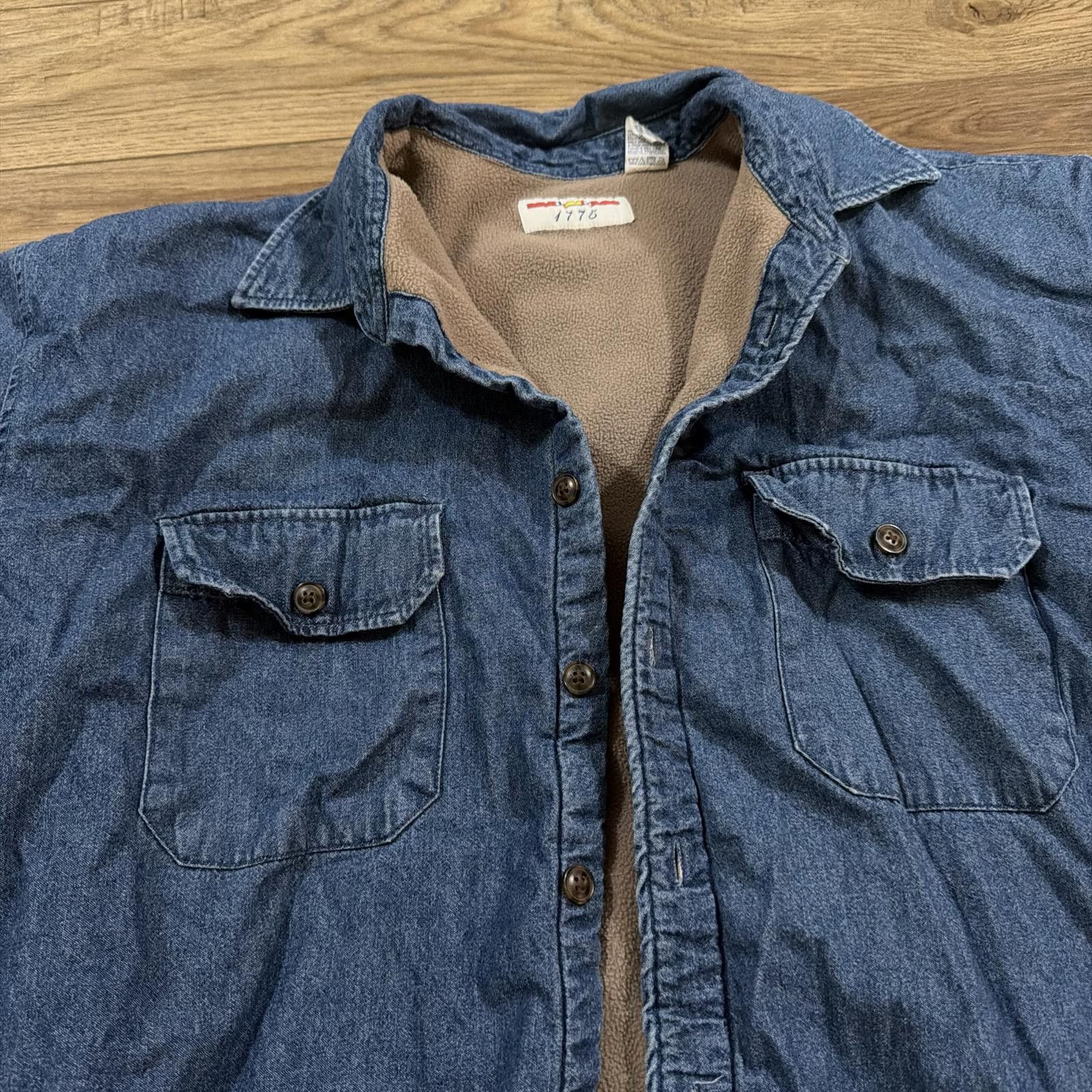 Other Vintage Denim Shirt Jacket Fleece Lined Shacket 90s Y2K Size US XXL / EU 58 / 5 - 5 Thumbnail