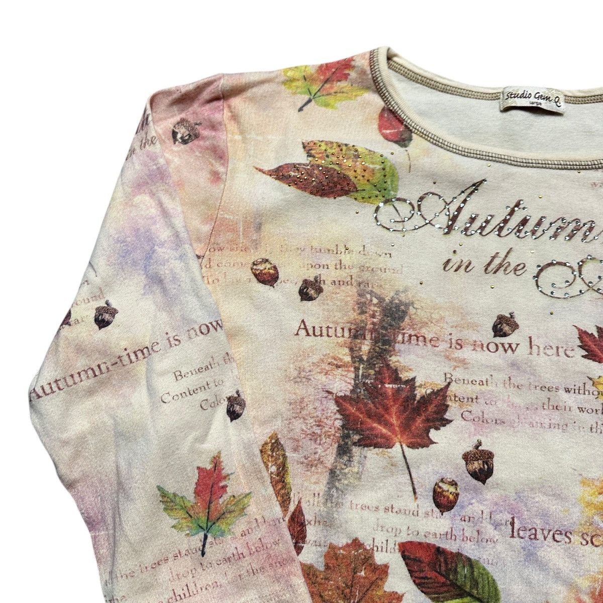 Vintage Vintage Y2K Women’s Studio Gem AOP Rhinestone Shirt Size L / US 10 / IT 46 - 3 Thumbnail