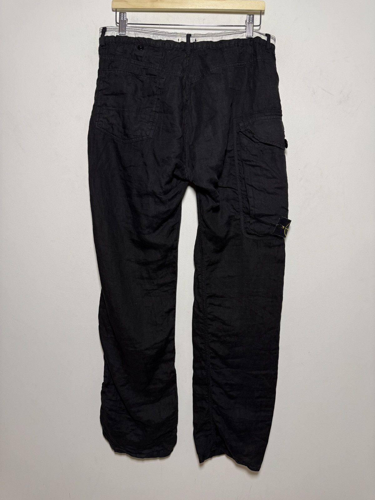 Stone Island stone island y2k linen cargo pants Size US 33 - 8 Thumbnail