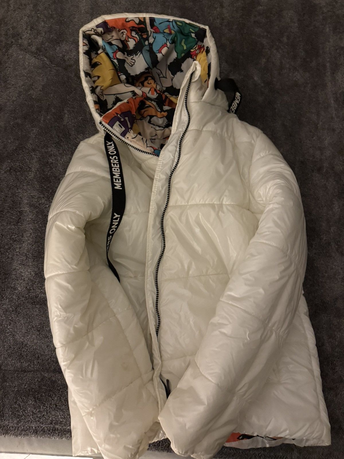 Members Only White Members Only Puffer Jacket Size US L / EU 52-54 / 3 - 1 Thumbnail