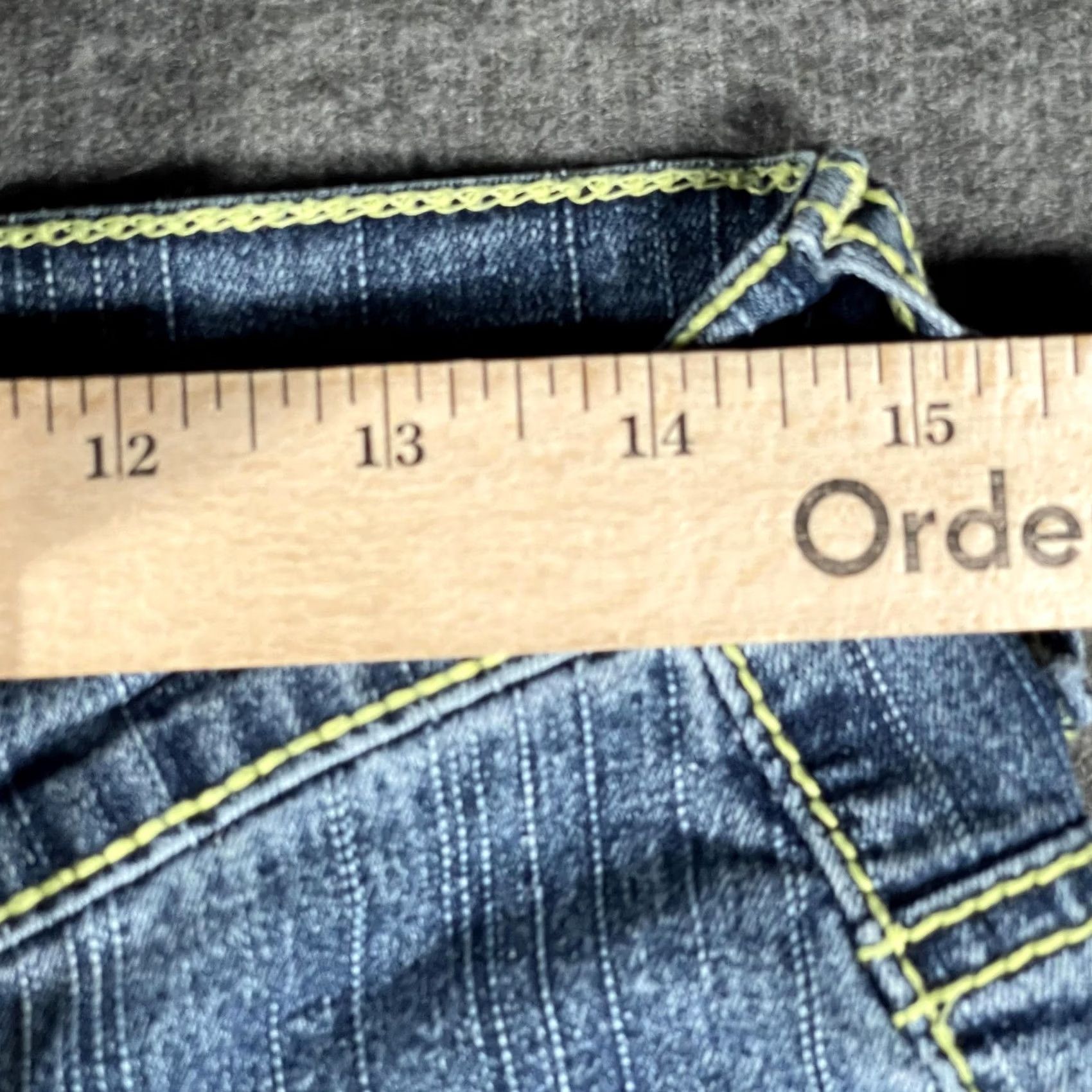 Vintage Lazer Jeans Womens 9 Blue Straight Low Rise Embroidered Pockets Stretch Denim Jeans Slim Straight Footwear: 5-Pocket Design Girls? Size 30" / US 8 / IT 44 - 7 Thumbnail