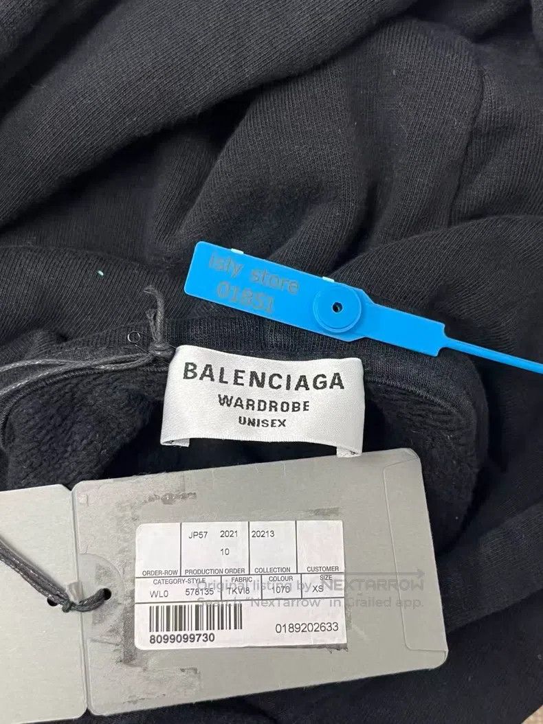 Balenciaga Balenciaga Letter logo pattern hooded long sleeve sweater, Size XS / US 0-2 / IT 36-38 - 5 Thumbnail