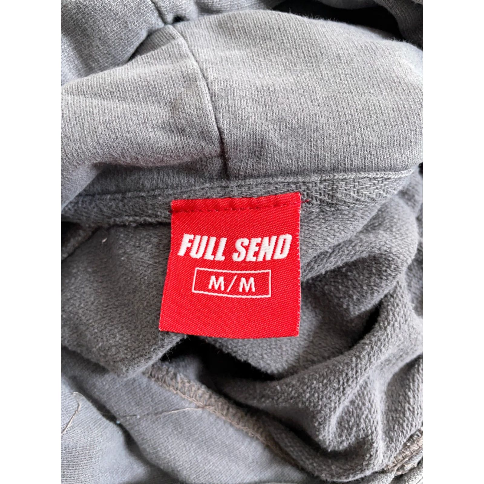 Vintage VINTAGE Full Send Hoodie Shirt Adult Medium Gray Distressed Pumpkin Graphic 90s? Size US M / EU 48-50 / 2 - 4 Thumbnail