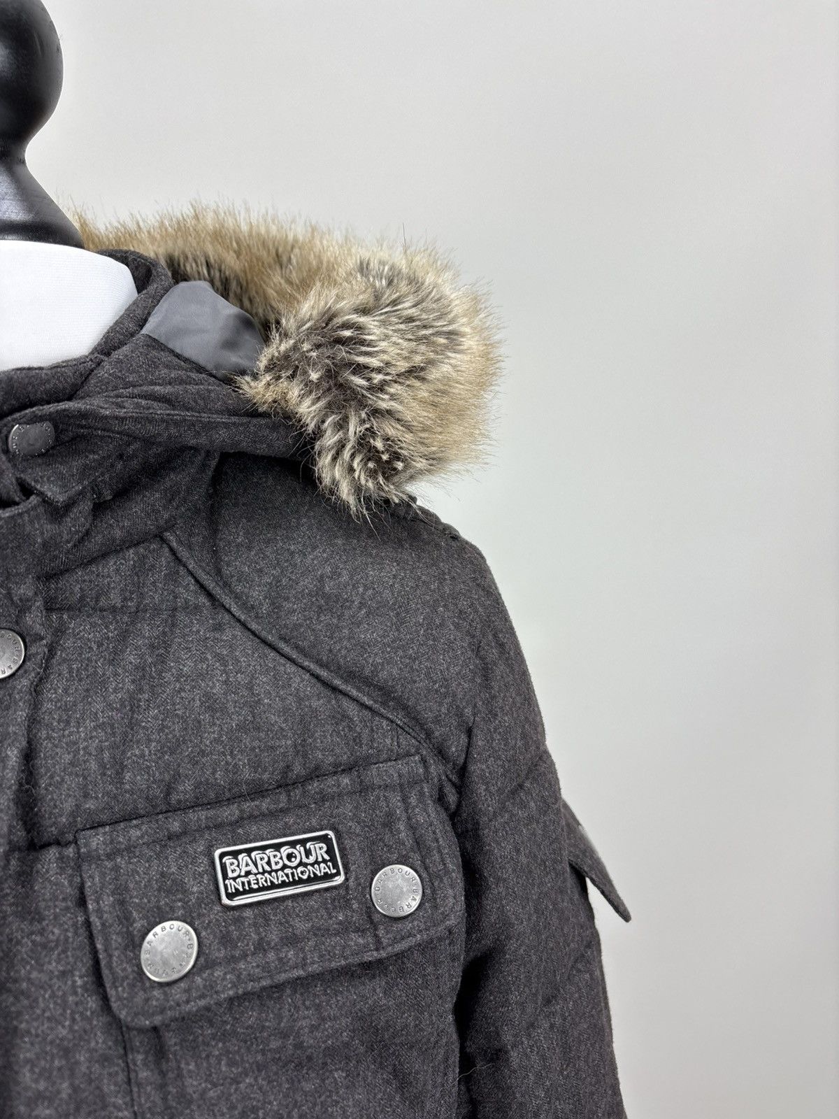 Barbour × Designer Womens parka Barbour International Size 6 Color Gray Size M / US 6-8 / IT 42-44 - 5 Thumbnail