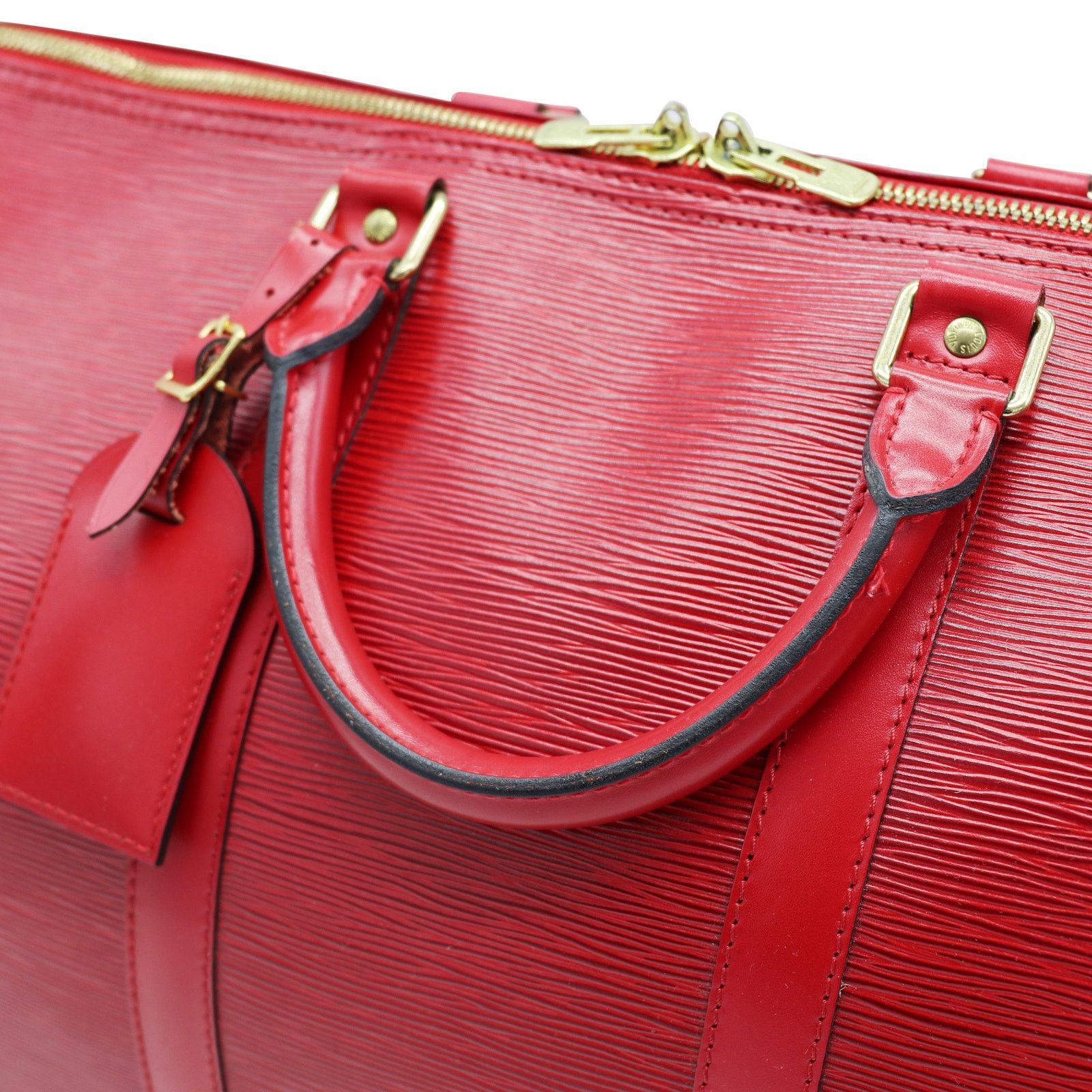 Louis Vuitton 🔴 Keepall 50 Bag - Red Epi Leather Size ONE SIZE - 7 Thumbnail