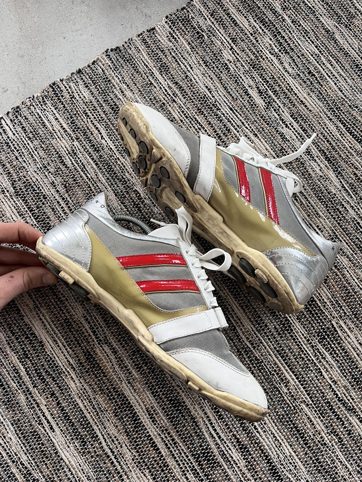 John Richmond Rare Vintage John Richmond White Leather Sportswear Sneakers Size US 9 / EU 42 - 7 Thumbnail