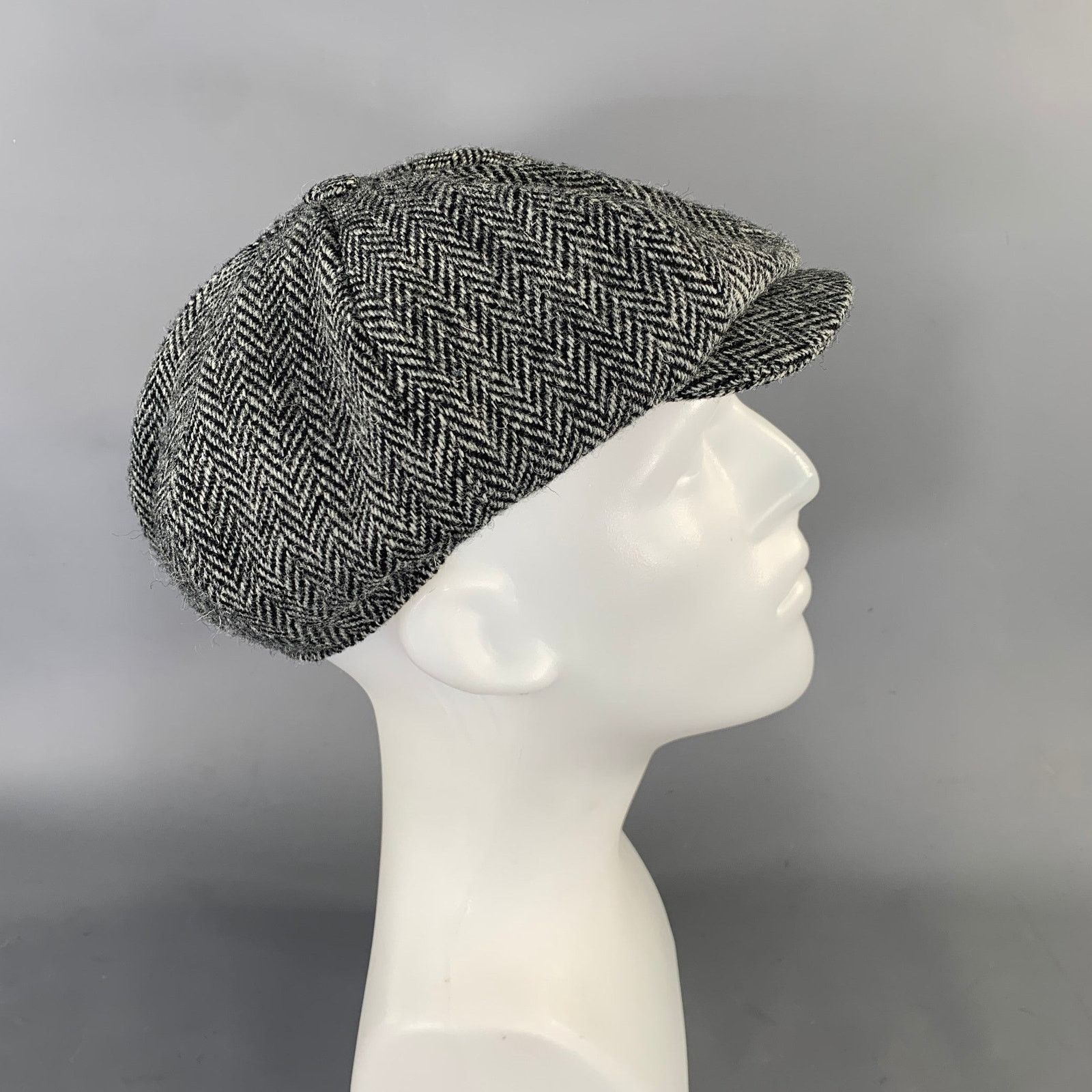 Other HANNA HATS One Size Grey Black Herringbone Wool Hats Size ONE SIZE - 2 Thumbnail