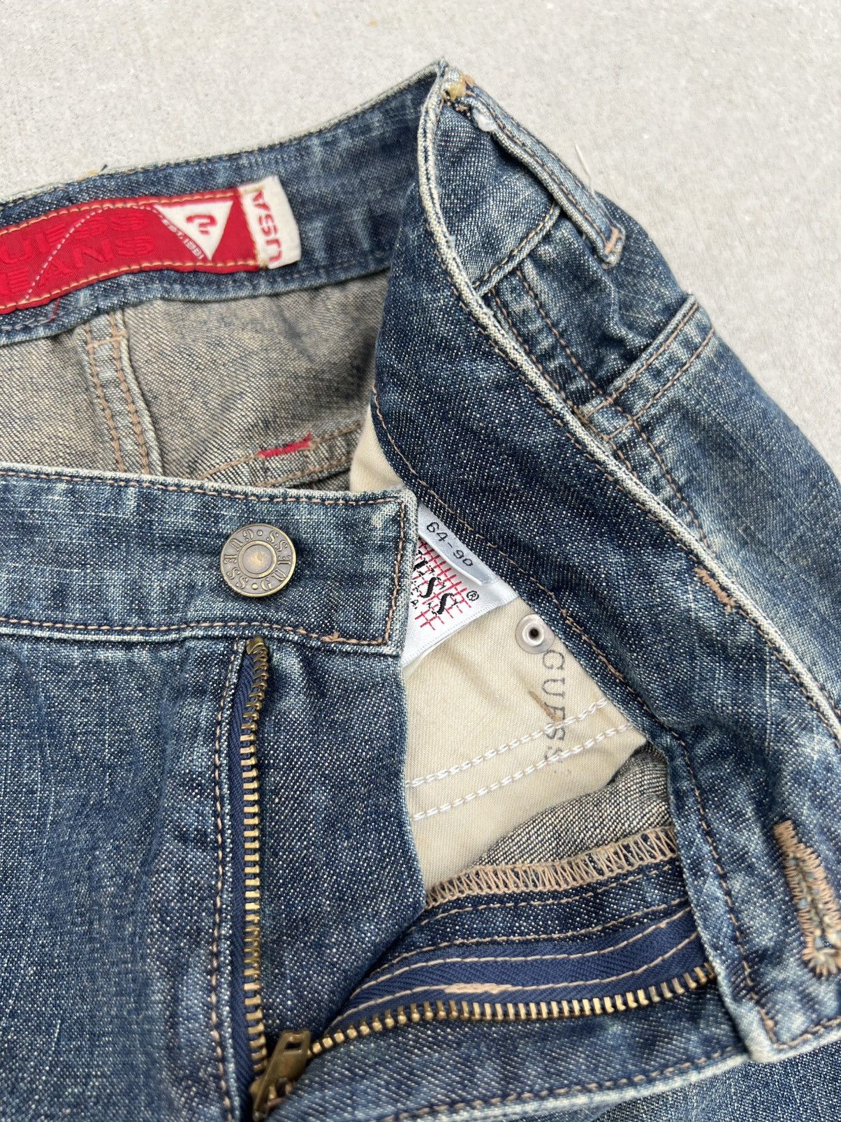 Guess 90’s 2000’s Y2K VTG Vintage Guess USA Blue Denim Mini Skirt Size 25" / US 0 / IT 36 - 7 Thumbnail