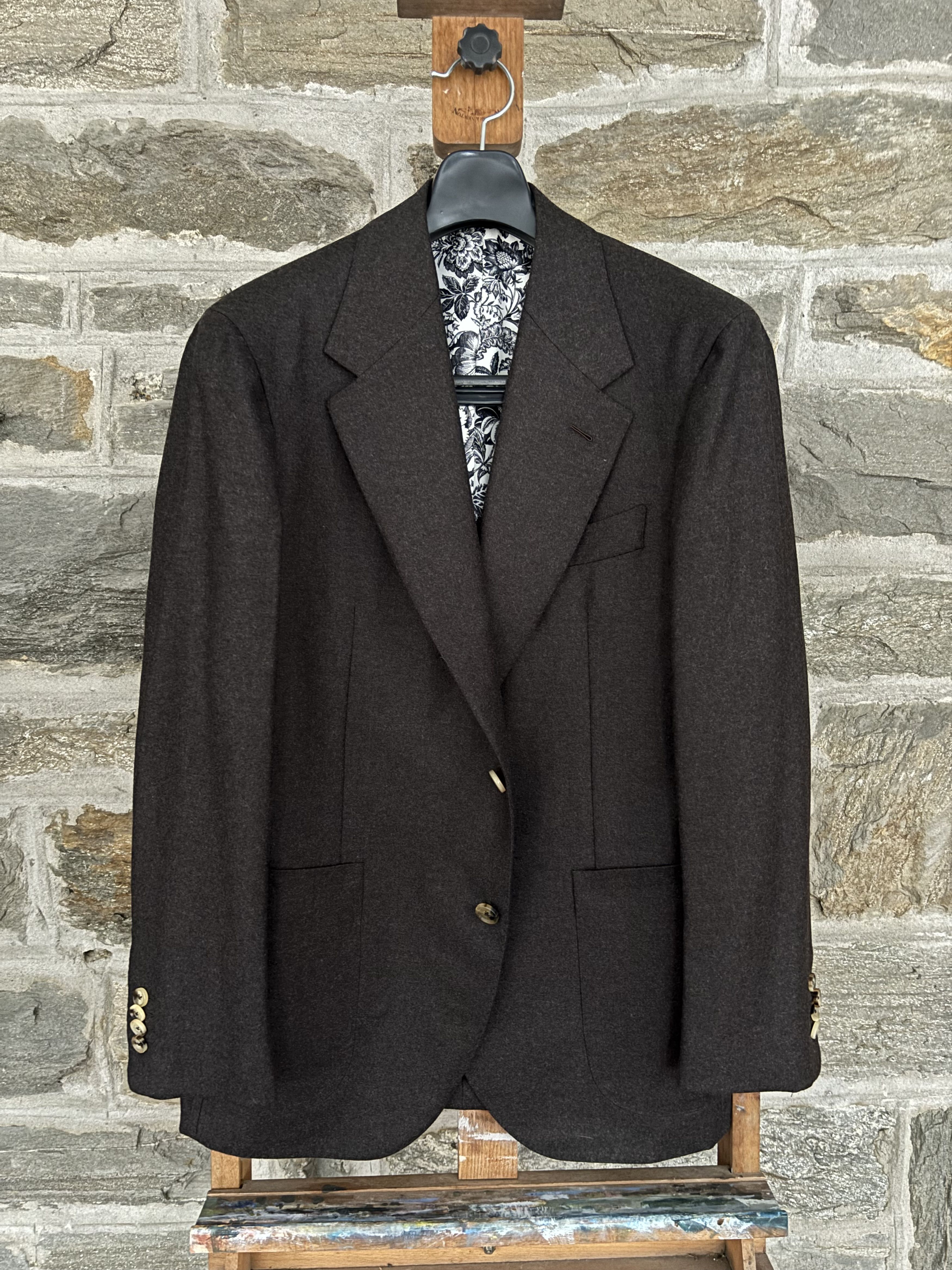 P. Johnson P Johnson MTM Flannel SportCoat Size 40R - 1 Thumbnail