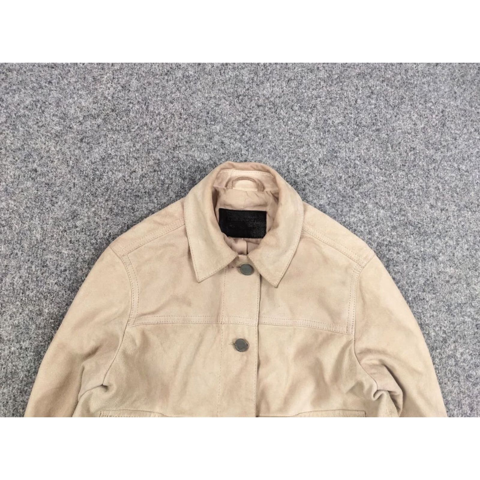 Allsaints VINTAGE Allsaints Sukes Suede Leather Dusty Pink Beige Jacket Size XS / US 0-2 / IT 36-38 - 6 Thumbnail