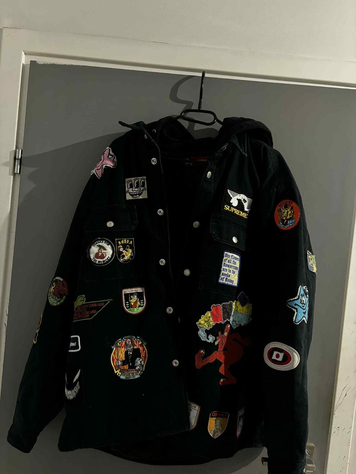 Supreme Supreme Patches Hooded Zip Up Shirt Size US L / EU 52-54 / 3 - 10 Thumbnail