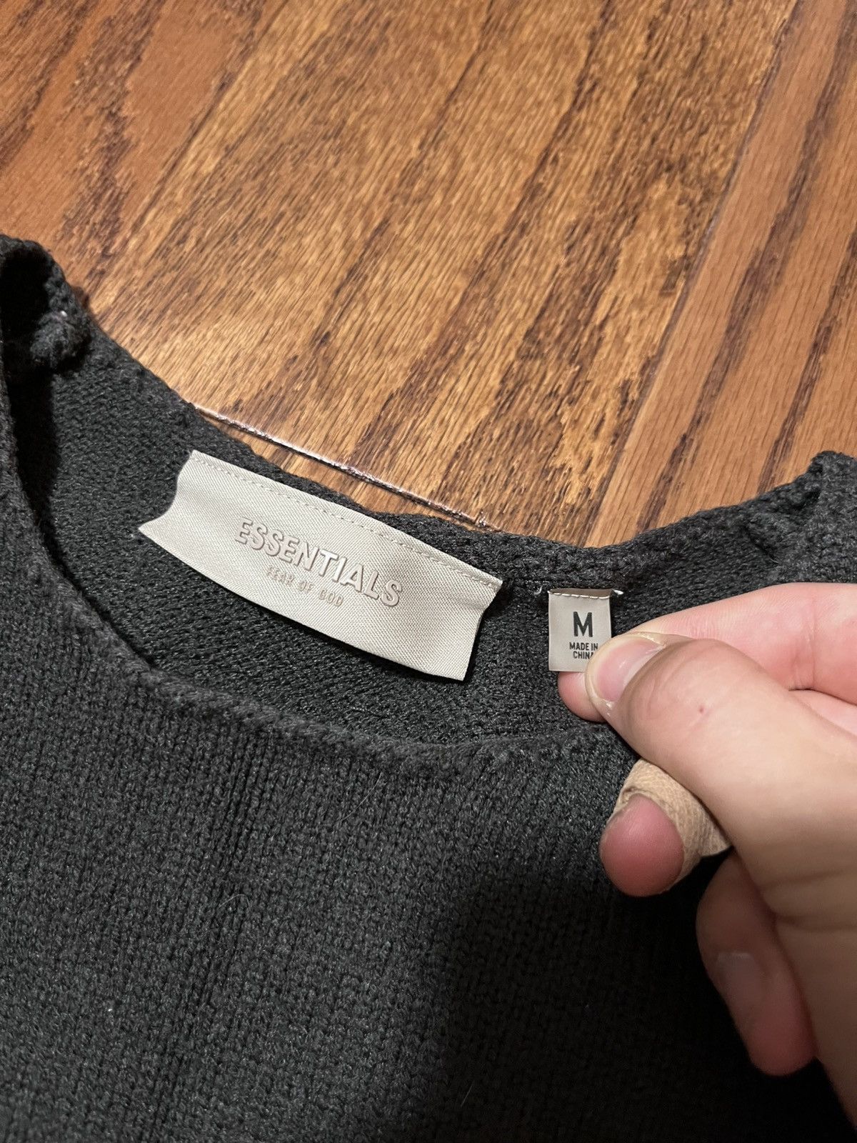 Fear of God Fear Of God Essentials 1977 Raw Edge Knit Sweater Boxy Baggy Size US L / EU 52-54 / 3 - 5 Thumbnail