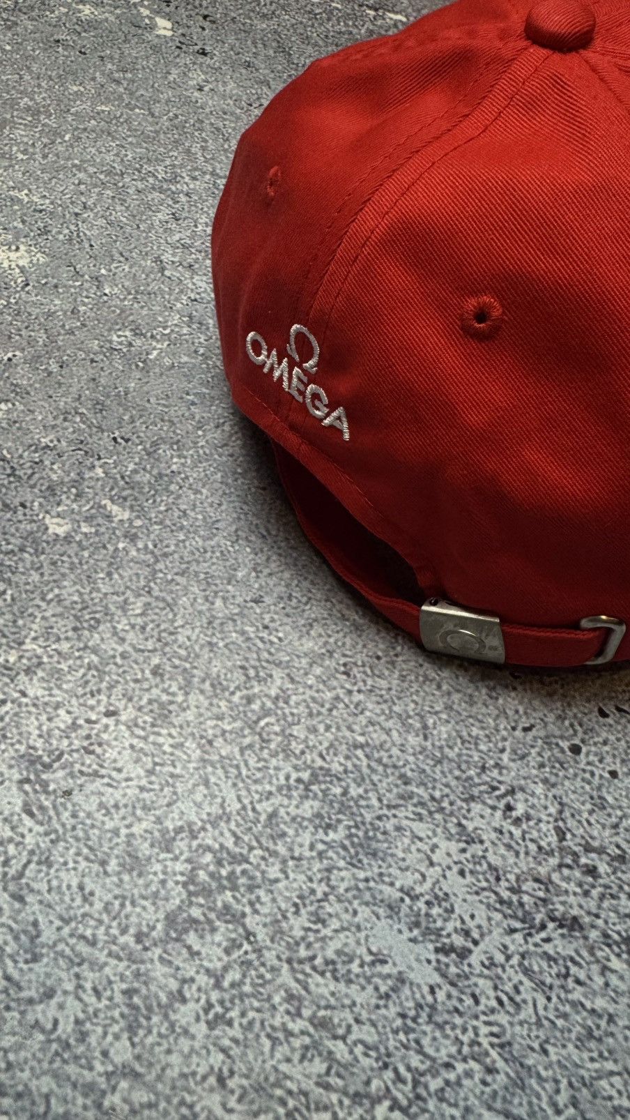 Omega × Vintage OMEGA CAP RED/WHITE EMBROIDERED ADJUSTABLE CAP Size ONE SIZE - 4 Thumbnail