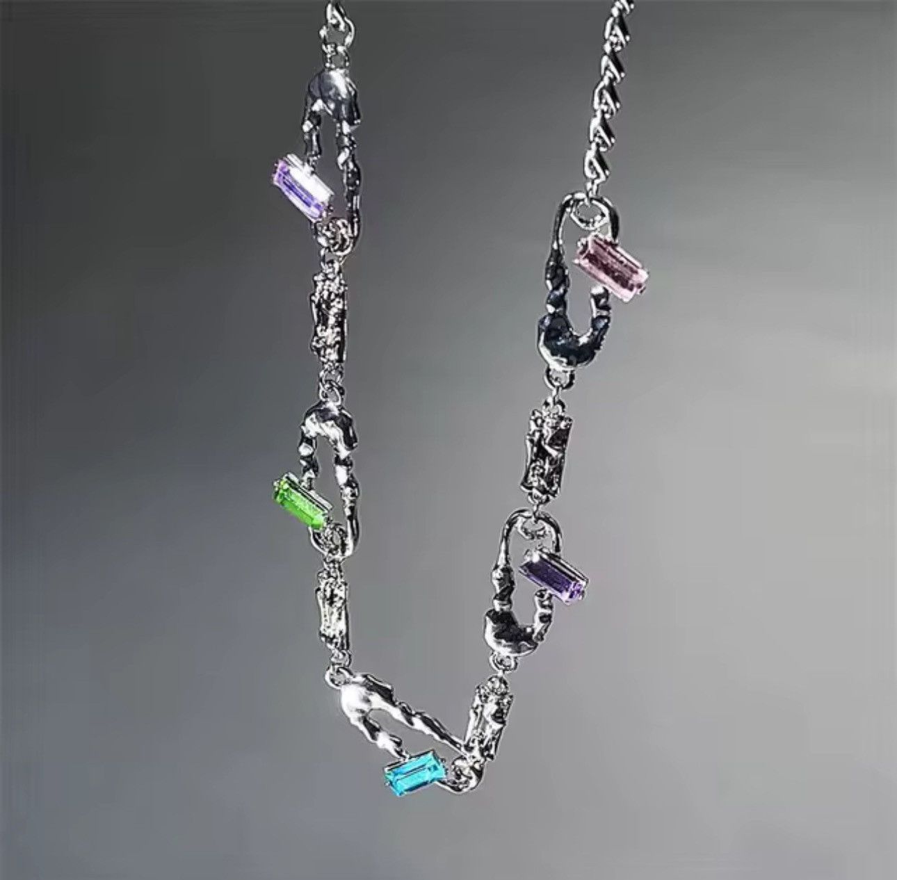 Japanese Brand Rhinestone Splicing Pin Necklace Size ONE SIZE - 2 Thumbnail