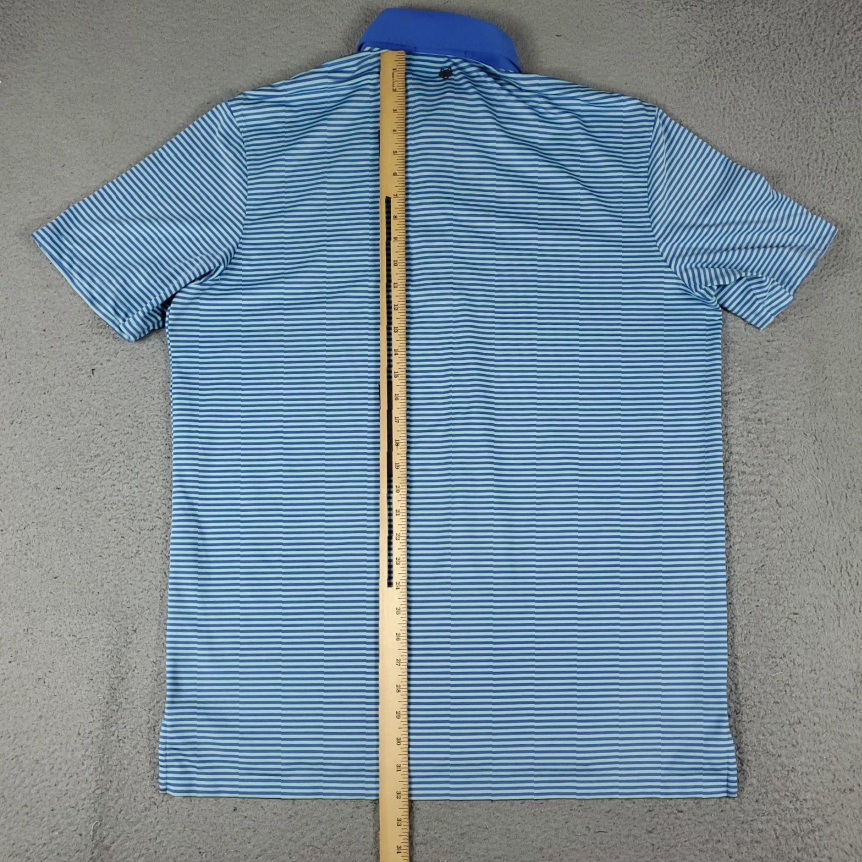 Vintage Greyson Polo Shirt Mens Large Blue Striped Wolf Golf Casual Short Sleeve Polo Size US L / EU 52-54 / 3 - 4 Thumbnail