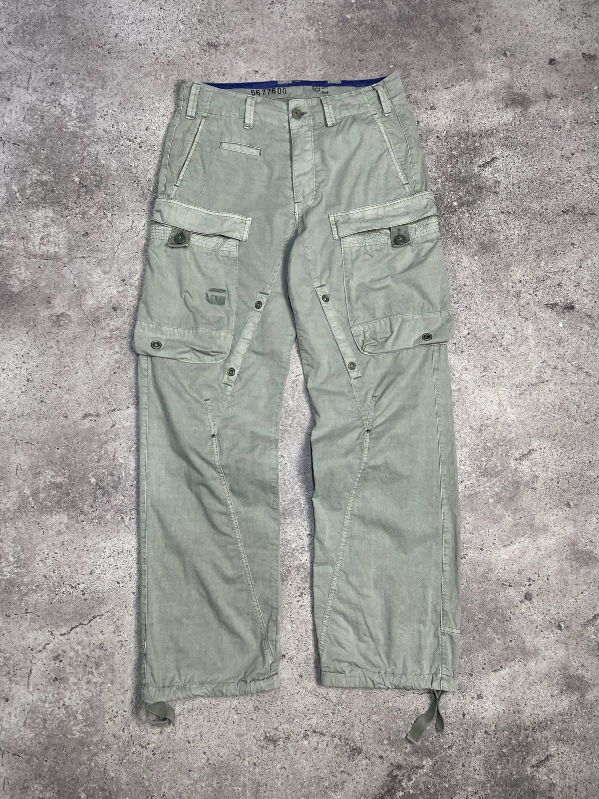 G-Star × Japanese Brand × Vintage Vintage G Srar Raw Y2K Baggy Fit Cargo Jeans Pants Size US 32 / EU 48 - 6 Thumbnail