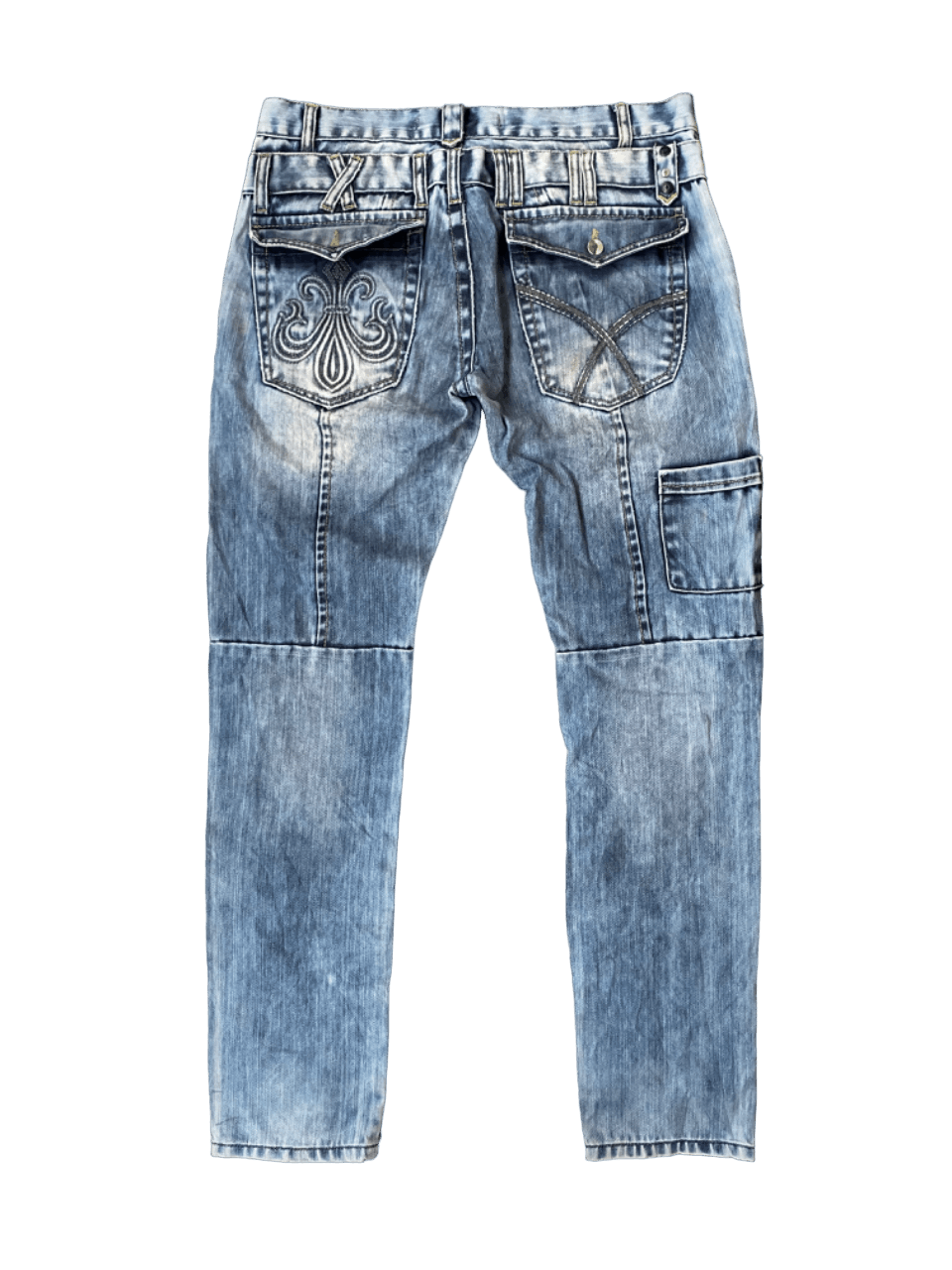 14th Addiction × If Six Was Nine Distressed Double Waist Multipocket Denim Size US 35 - 2 Thumbnail