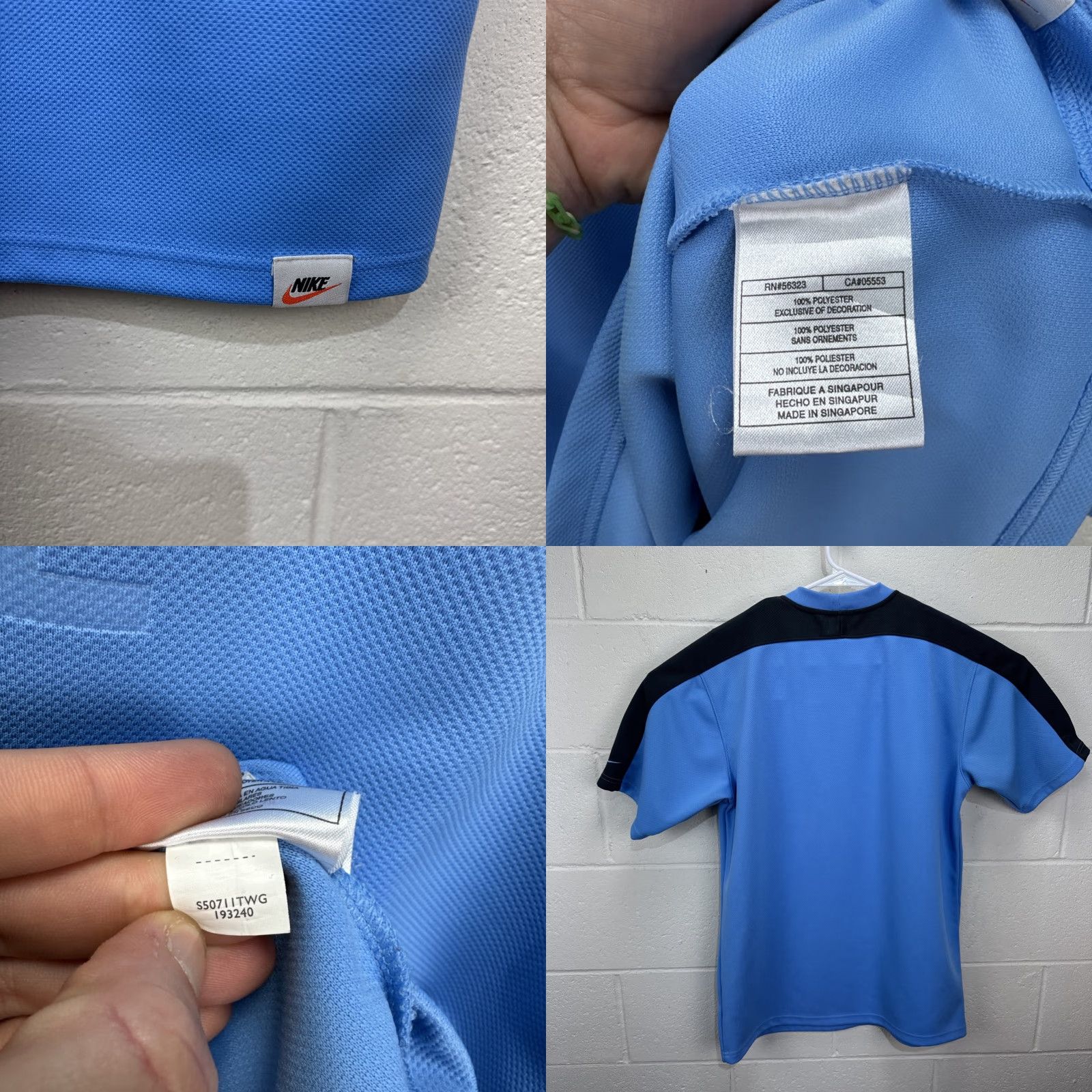 Nike VINTAGE Nike Jersey Shirt Mens Medium Blue Short Sleeve Y2K Gray Tag Size US M / EU 48-50 / 2 - 8 Thumbnail