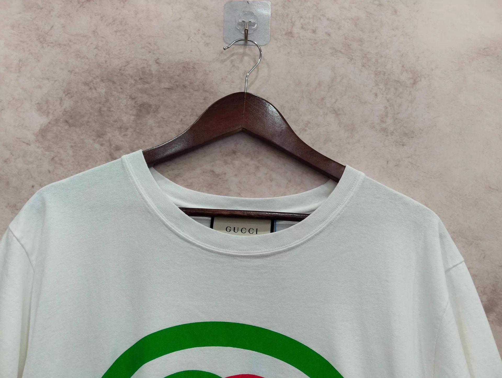 Gucci Gucci Red Green Double Ring Logo Tee XS Size US XS / EU 42 / 0 - 2 Thumbnail