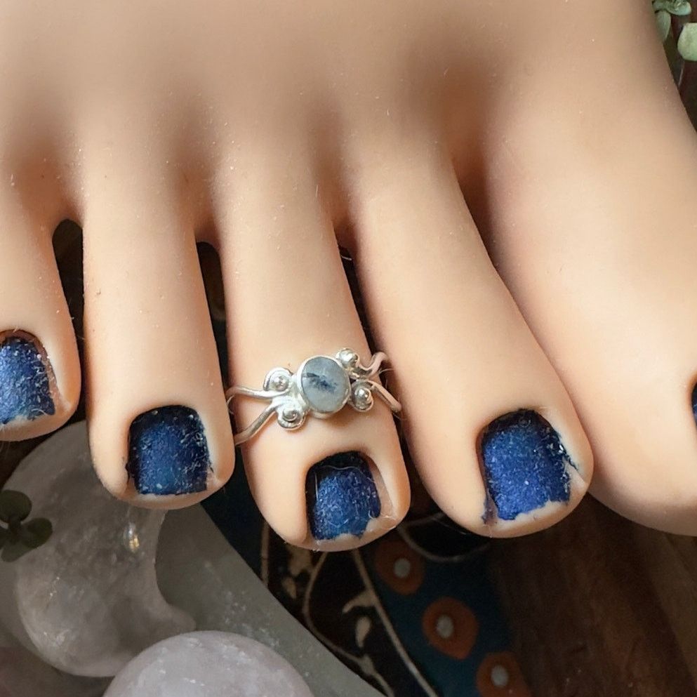 Other Moonstone Sterling Silver Toe Ring Size ONE SIZE - 2 Thumbnail