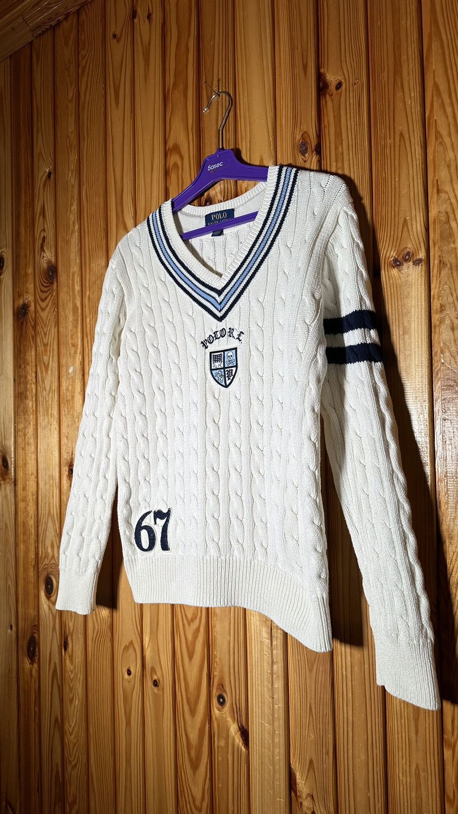 Polo Ralph Lauren × RLX Ralph Lauren × Ralph Lauren POLO RALPH LAUREN Kids BOYS CREAM KNIT CRICKET CARDIGAN🔥🔥 Size US XS / EU 42 / 0 - 3 Thumbnail