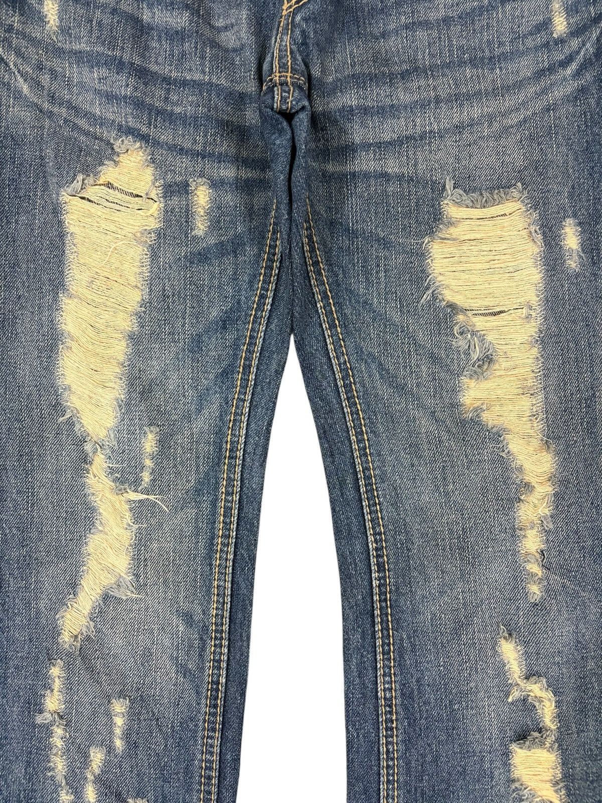 Hysteric Glamour Vintage Japanese Rusty Studded Bead Distress Flare Jeans Size 30" / US 8 / IT 44 - 5 Thumbnail