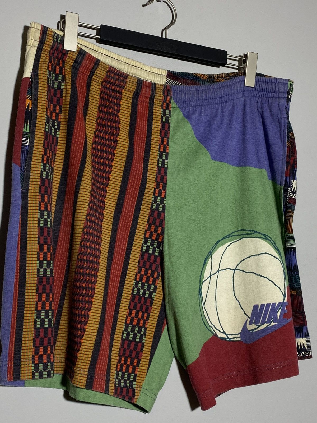 Nike 🔥 VINTAGE 90s NIKE ALL OVERPRINT RARE BASKETBALL SHORTS Size US 34 / EU 50 - 3 Thumbnail