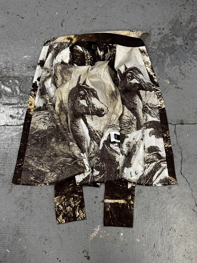 Just Cavalli 2000s Cavalli Brown & Beige Horse Ranch Shirt Size S / US 4 / IT 40 - 7 Thumbnail