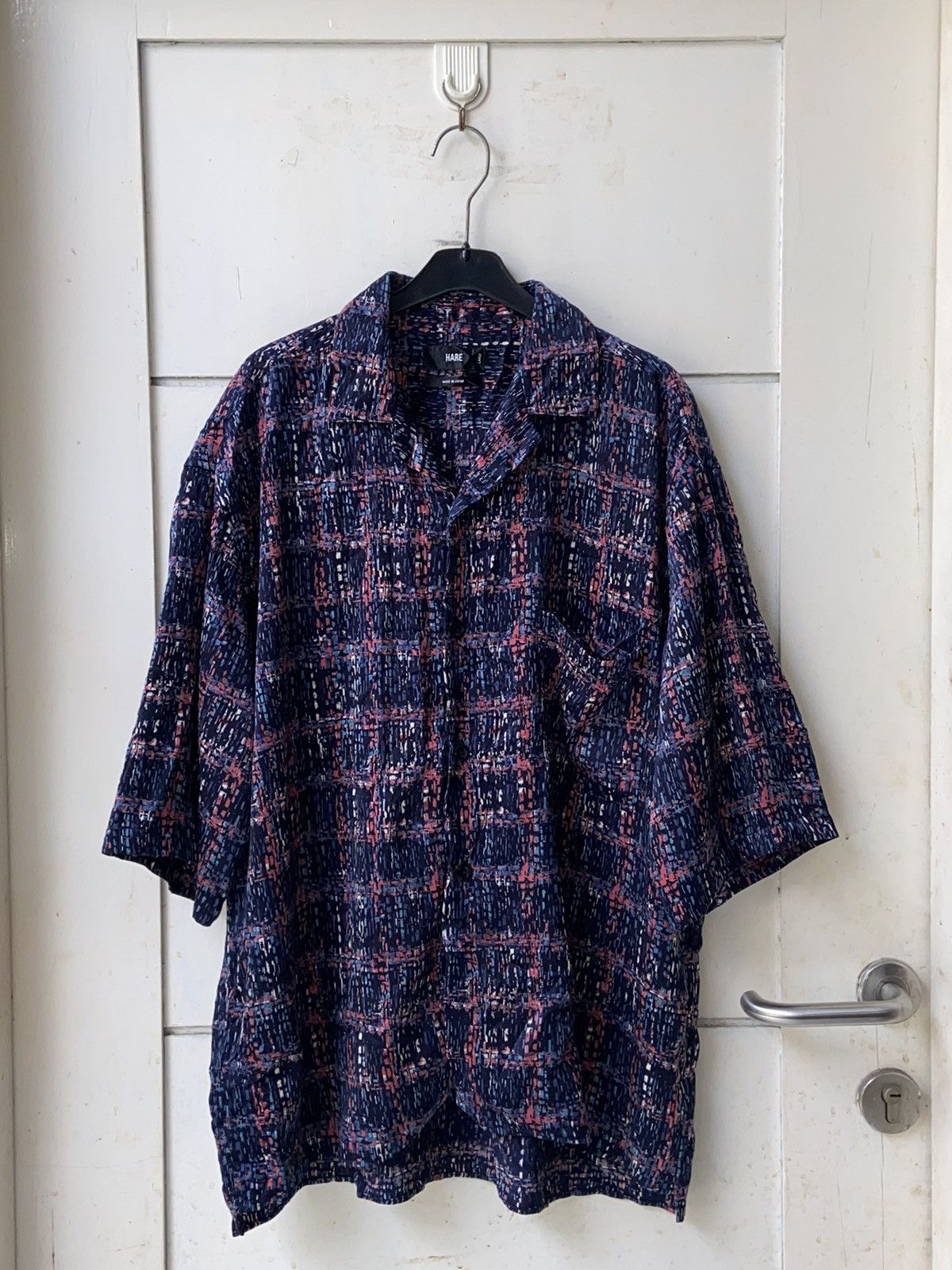 image of Hare Patterned Shirts in Blue, Men's (Size 2XL)