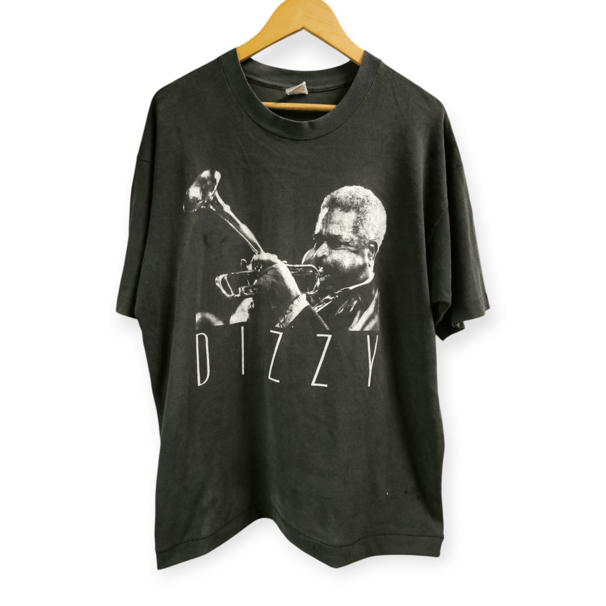Band Tees 90s American Jazz Musician Dizzy Gillespie Nice Faded Tee Size US XL / EU 56 / 4 - 2 Thumbnail