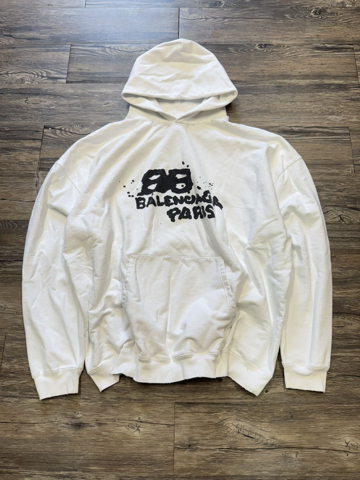 Balenciaga BALENCIAGA GRAFFITI HAND DRAWN HOODIE Size US M / EU 48-50 / 2 - 1 Thumbnail
