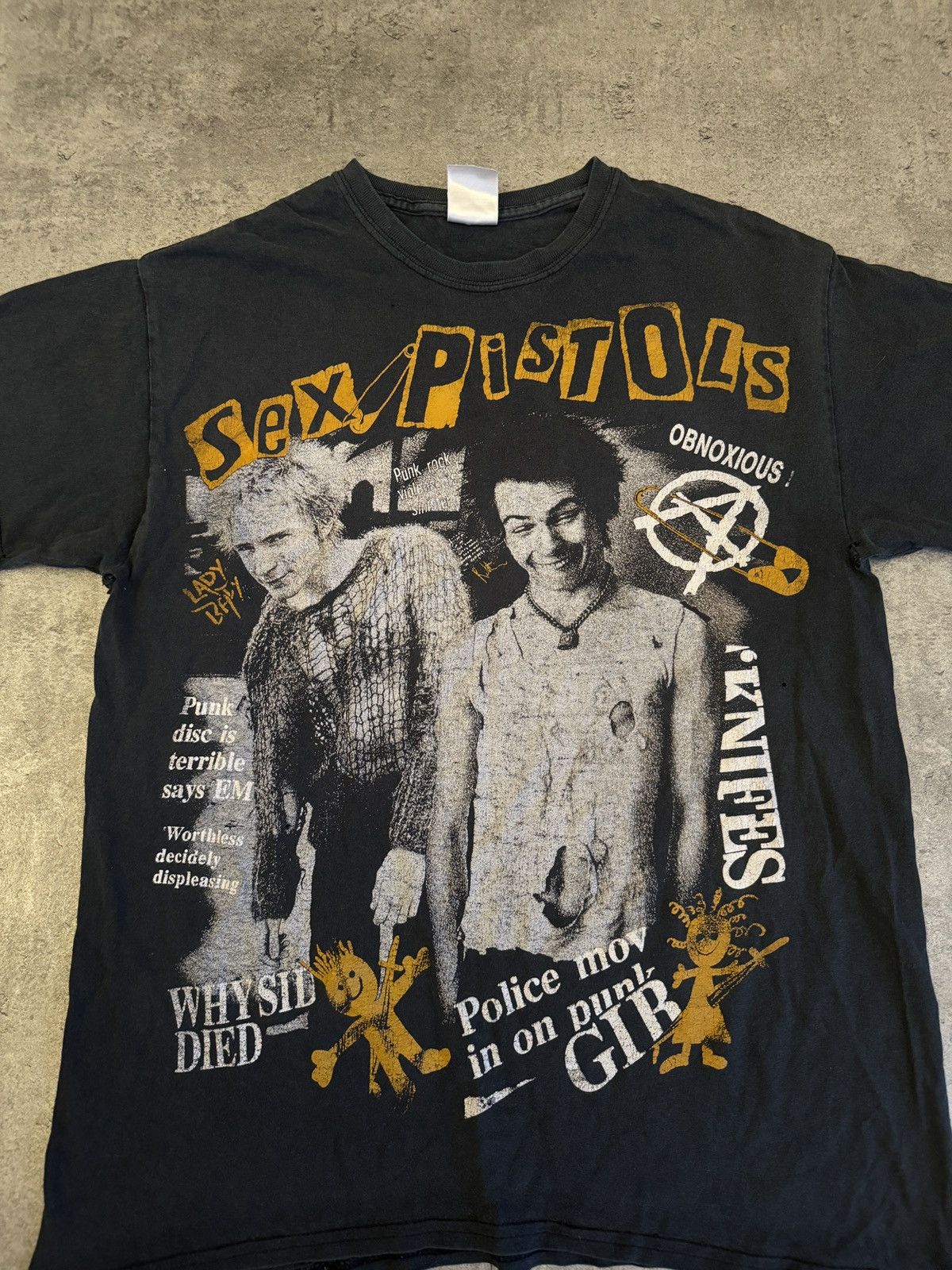Band Tees × Vintage Sex Pistols 00s Vintage Boxy Tees Logo Print Merch Rock Size US M / EU 48-50 / 2 - 3 Thumbnail