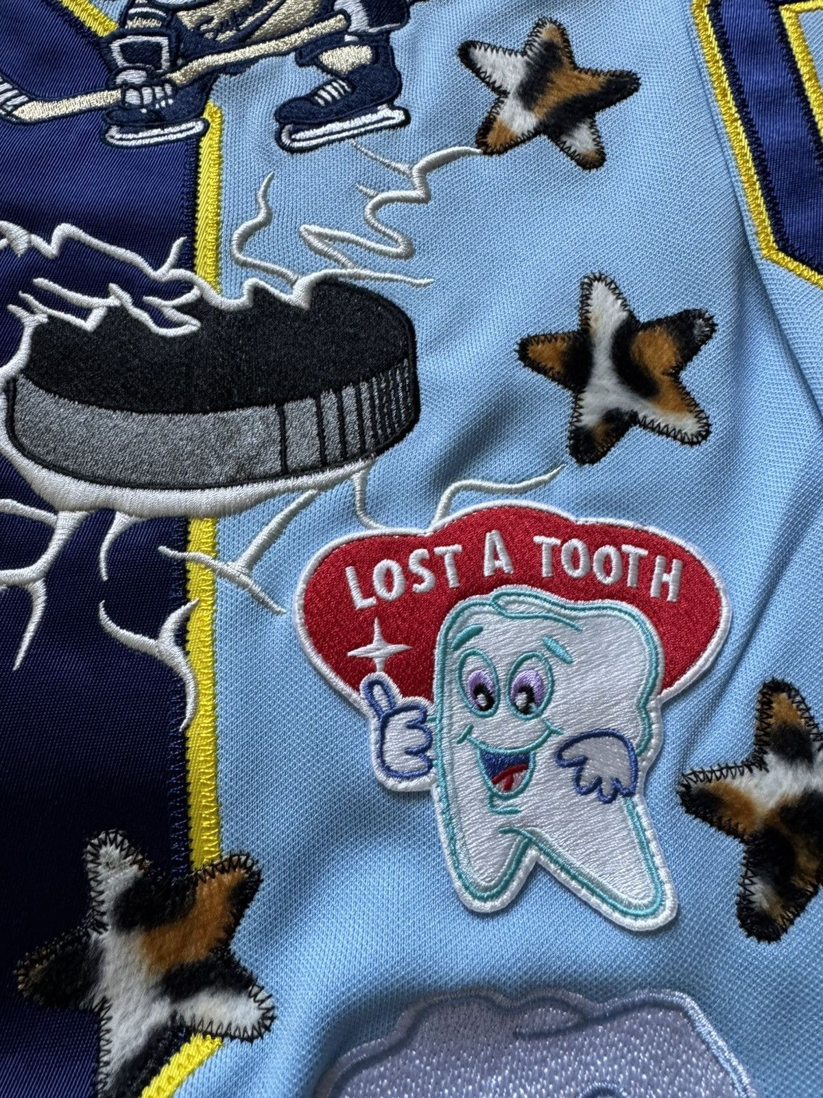 Supreme Supreme Fire & Ice Patches Hockey Jersey Light Blue Size US L / EU 52-54 / 3 - 8 Thumbnail