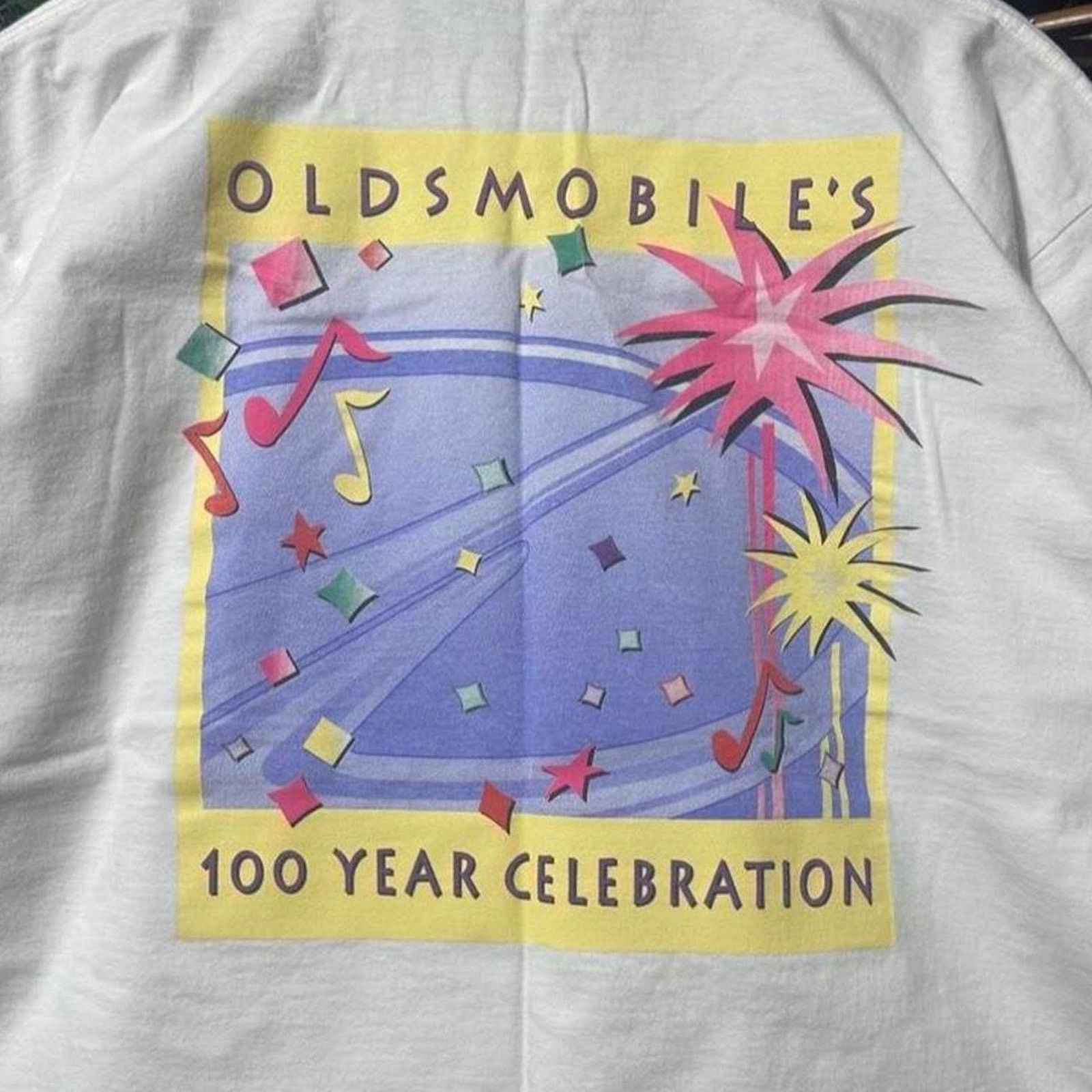 Fruit Of The Loom Vintage 90s Oldsmobile 100 Anniversary Shirt Car Show Shirt Size US XL / EU 56 / 4 - 2 Thumbnail