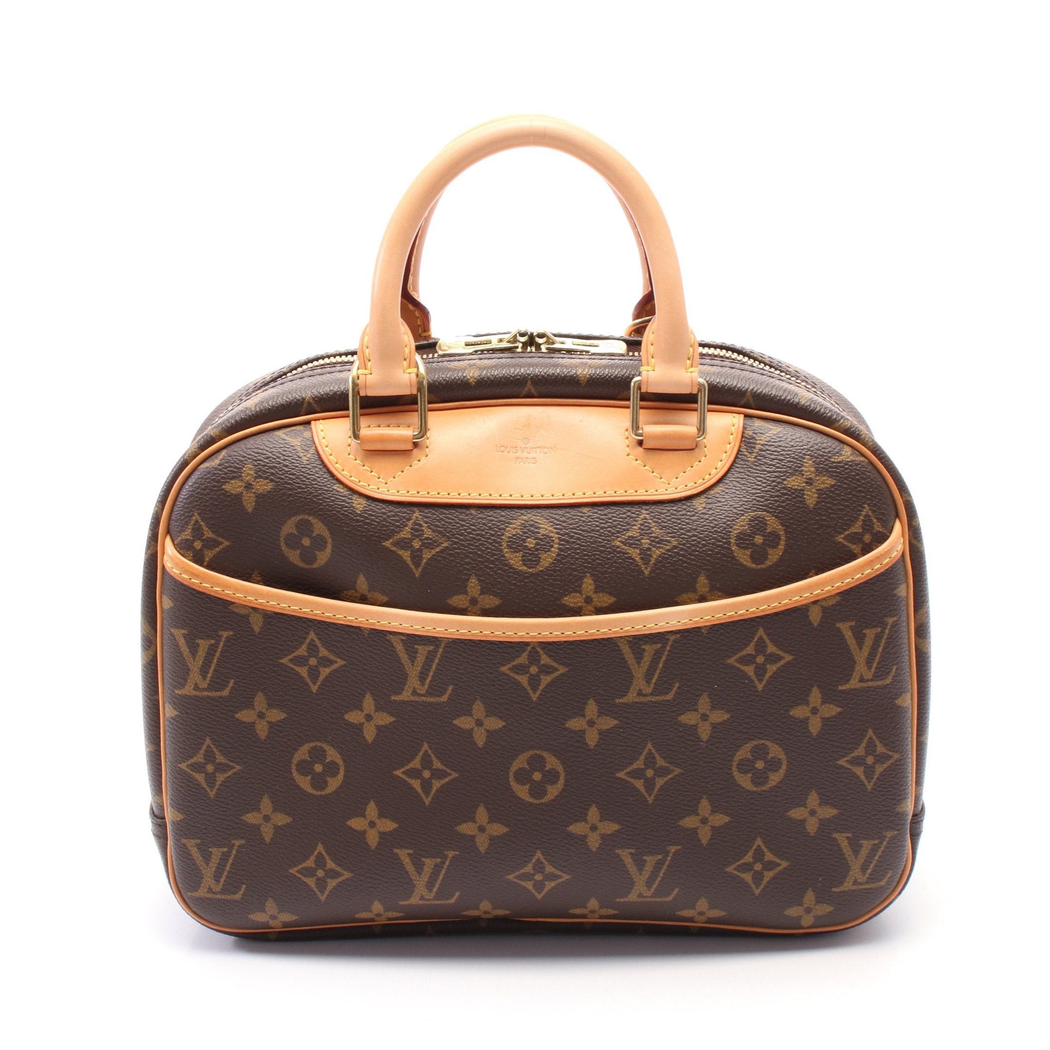 Louis Vuitton Louis Vuitton Trouville Monogram Handbag Leather Brown Size ONE SIZE - 1 Thumbnail