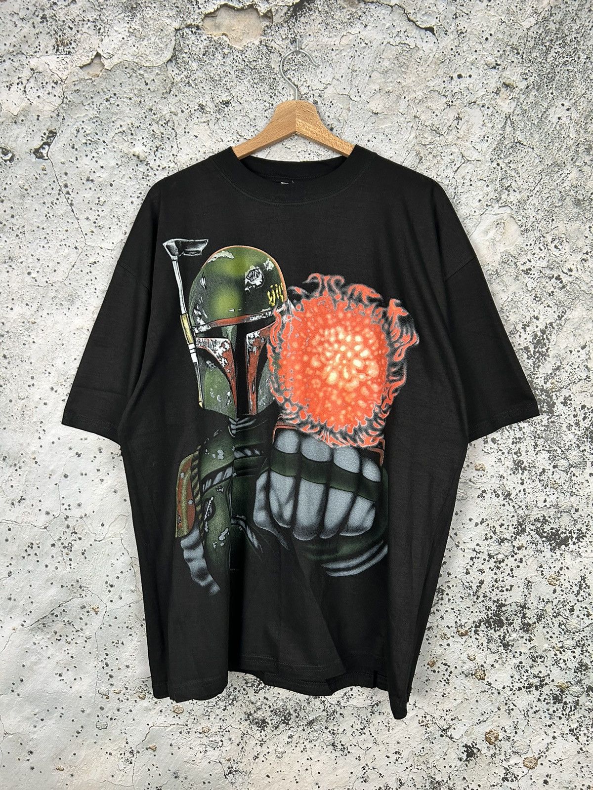 Vintage Boba Fett 90s Star Wars Movie Graphic Tee Rare Hype