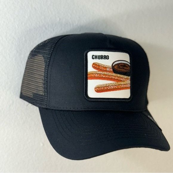 Designer NEW CHURRO PATCH BLACK TRUCKER MESH CAP Size ONE SIZE - 3 Thumbnail