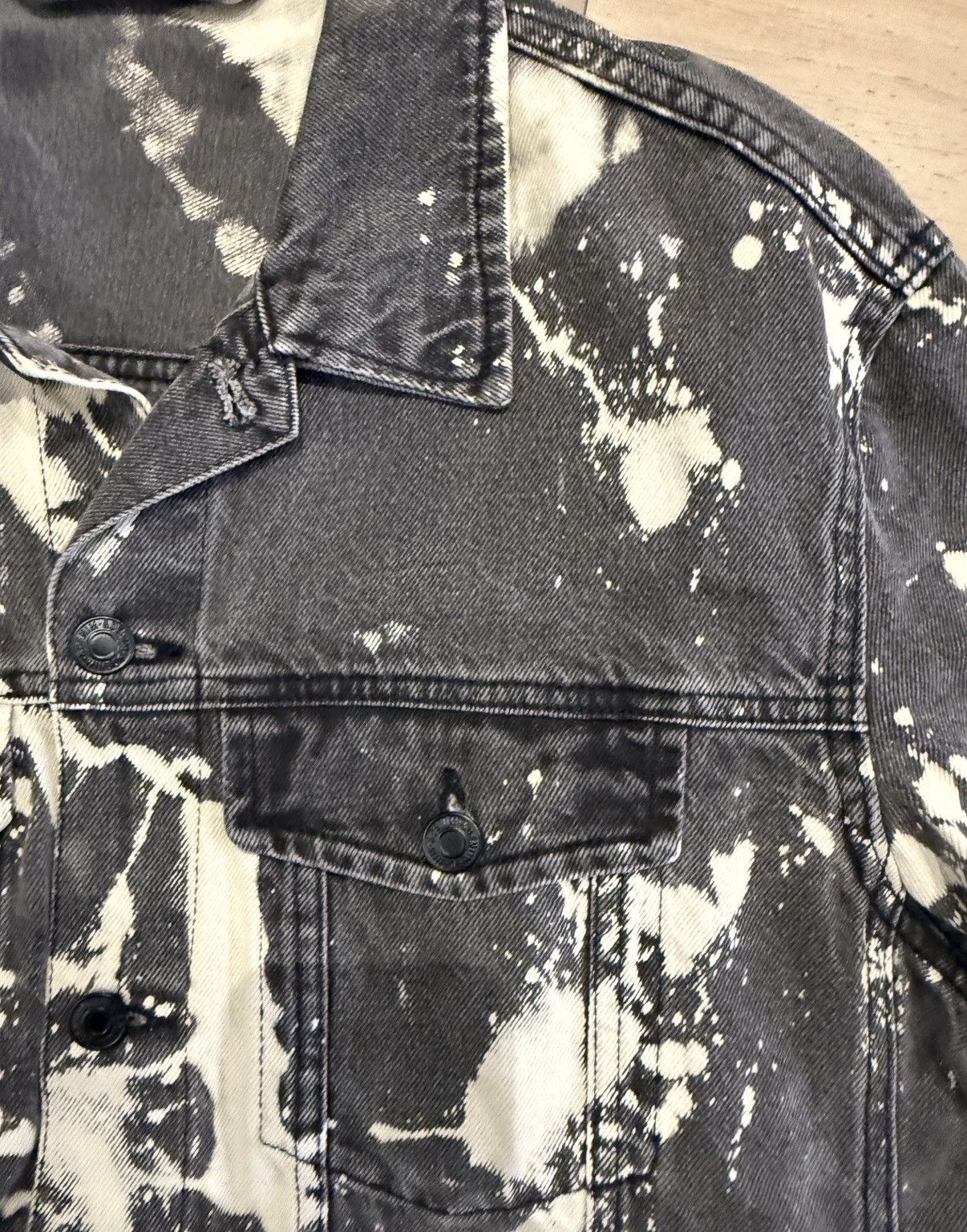 Other Custom Paint Splatter Denim Jacket Black/White size M Size US M / EU 48-50 / 2 - 3 Thumbnail