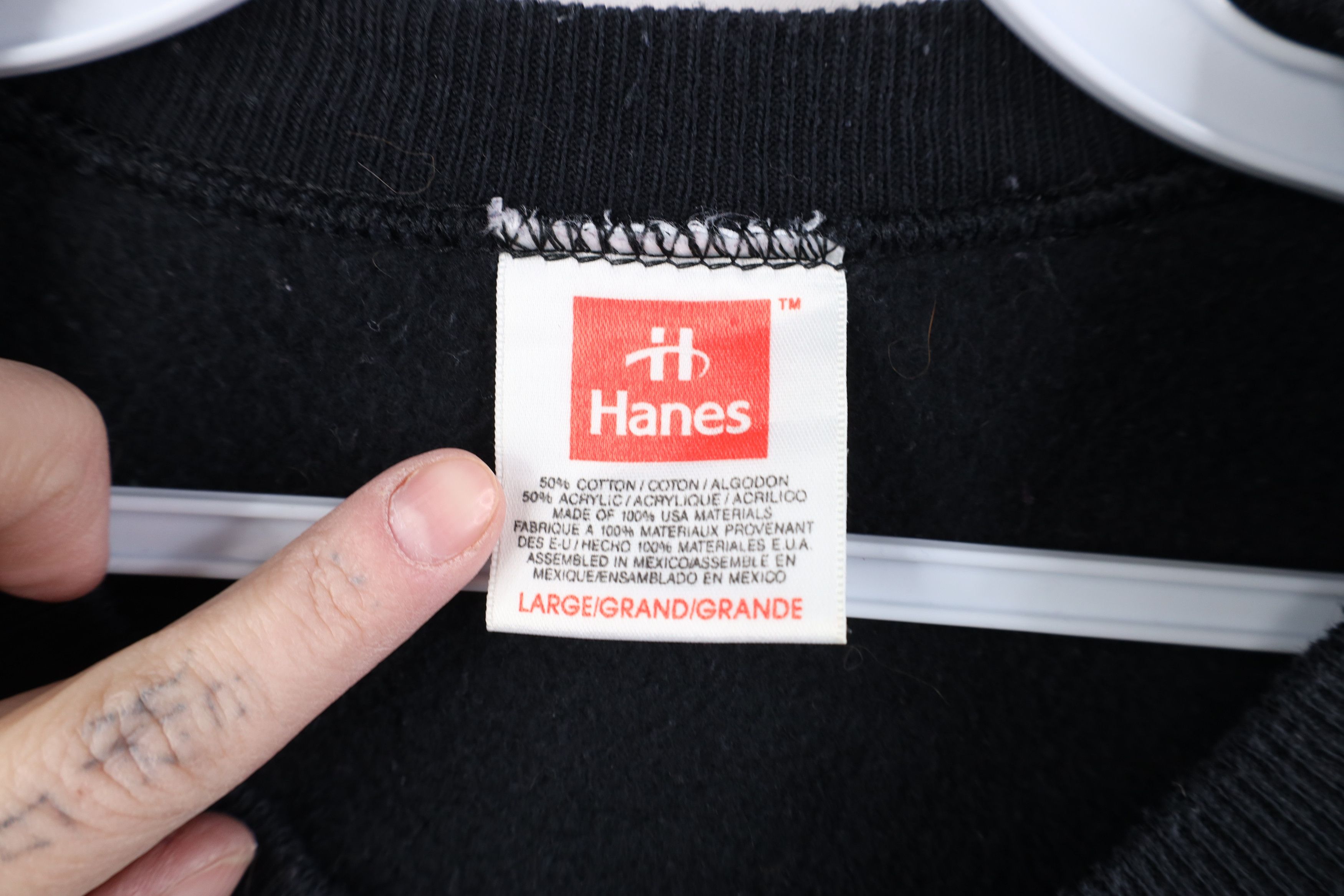 Vintage Vintage 90s Streetwear Raglan Crewneck Sweatshirt Black Size US L / EU 52-54 / 3 - 4 Thumbnail